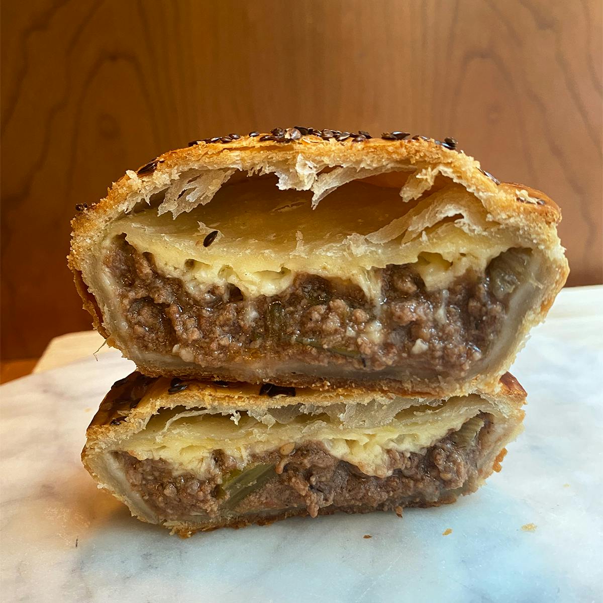 Father's Day Beef, Onion & Cheddar Cheese Pies - 6 Pack by Bourke Street Bakery - Alternate image 2