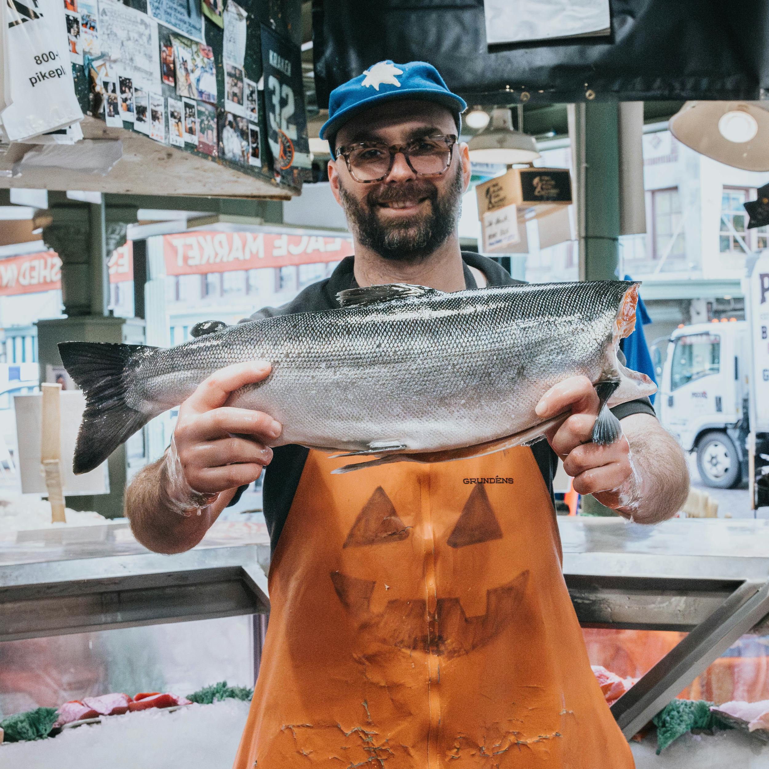 Coho Salmon (Silver) - Whole Fish, Wild, USA, 7 lbs by Pike Place Fish Market