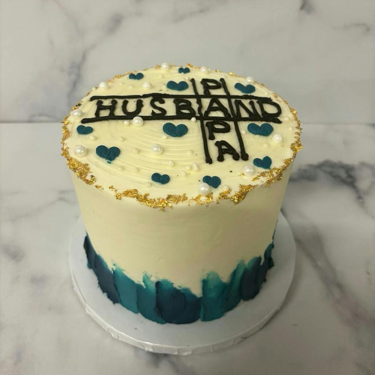 "Husband & Papa" Father's Day Cake by Misha's Cupcakes