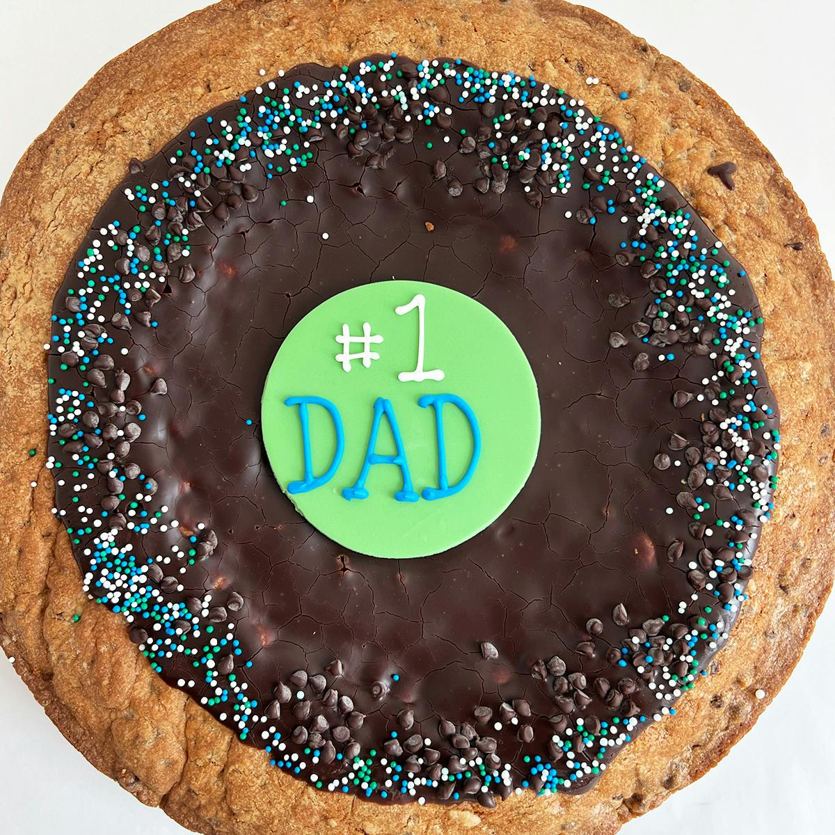 Father's Day Chocolate Chip Cookie Cake by Mini Melanie