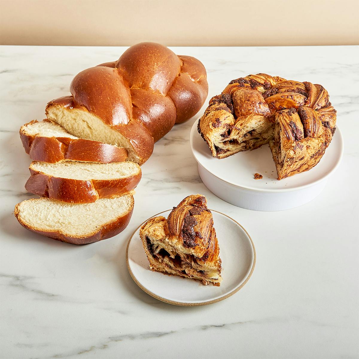 Challah + Round Chocolate Babka Best Seller - 2 Pack by Liv Breads
