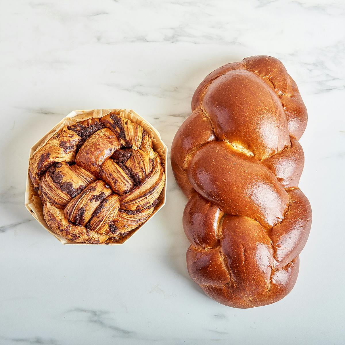 Challah + Round Chocolate Babka Best Seller - 2 Pack by Liv Breads - Alternate image 1
