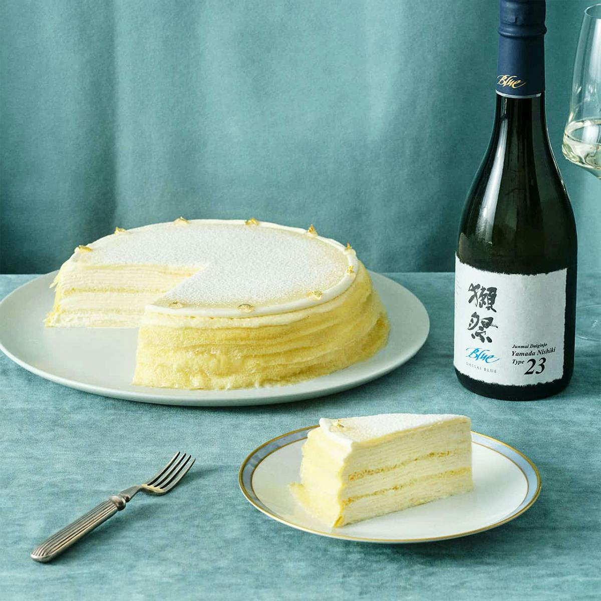 Dassai Blue Sake Mille Crêpes Cake by Lady M Confections - Alternate image 1