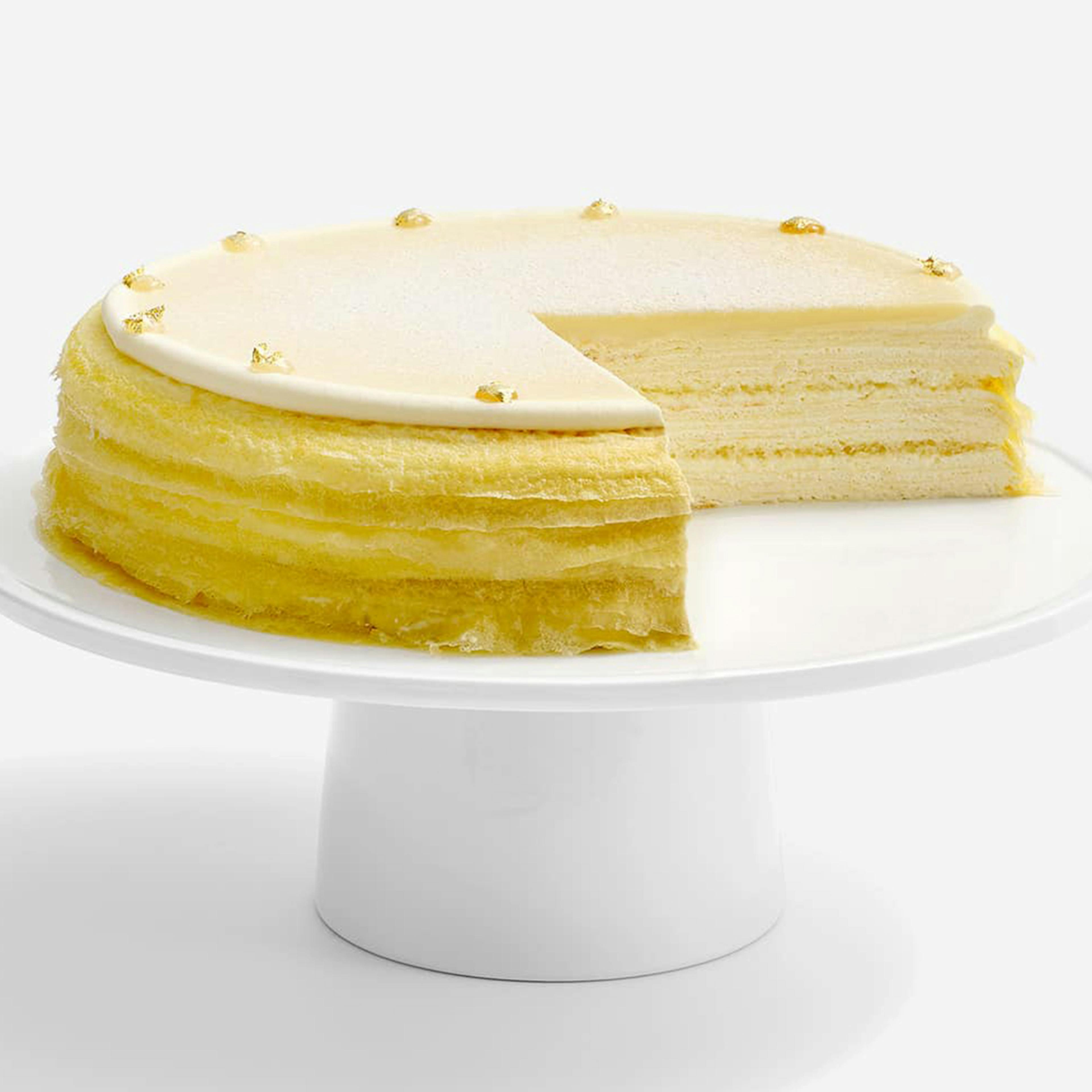 Dassai Blue Sake Mille Crêpes Cake by Lady M Confections