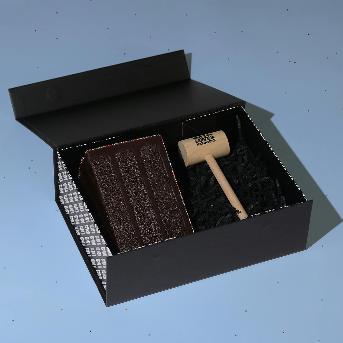 Breakable Chocolate "Birthday Cake" Gift Box by BUTTERLOVEANDHARDWORK - Alternate image 9