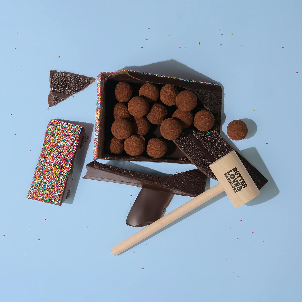 Breakable Chocolate "Birthday Cake" Gift Box by BUTTERLOVEANDHARDWORK - Alternate image 8