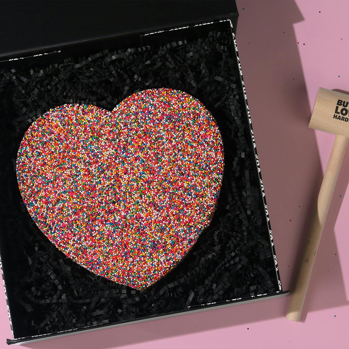 Breakable Chocolate Rainbow Heart Gift Box by BUTTERLOVEANDHARDWORK - Alternate image 3