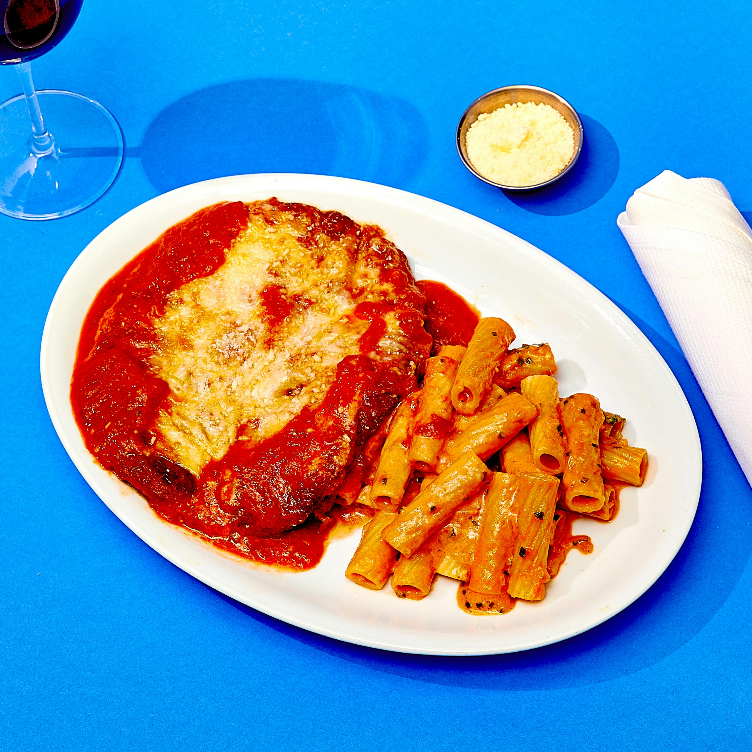 Chicken Parmesan + Rigatoni Pasta for 3-4 by Mark's Off Madison