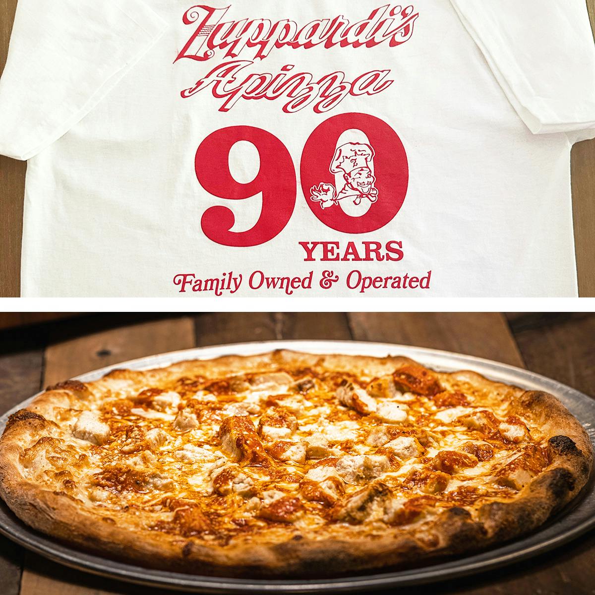Zuppardi's 90th Anniversary Pizzas + T-Shirt Combo - 6 Pack by Zuppardi's Apizza