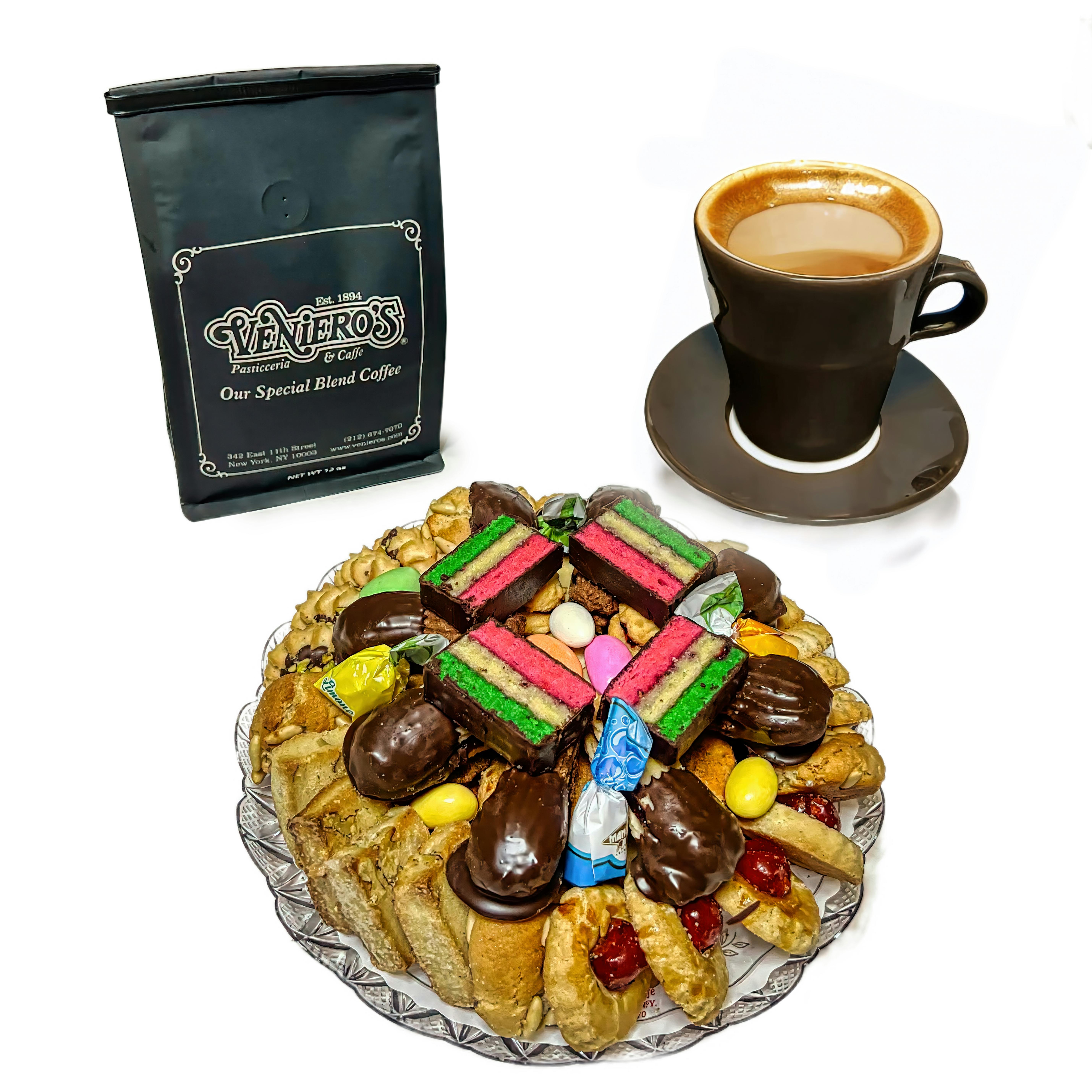 Assorted Cookie Tray + Specialty Coffee by Veniero's