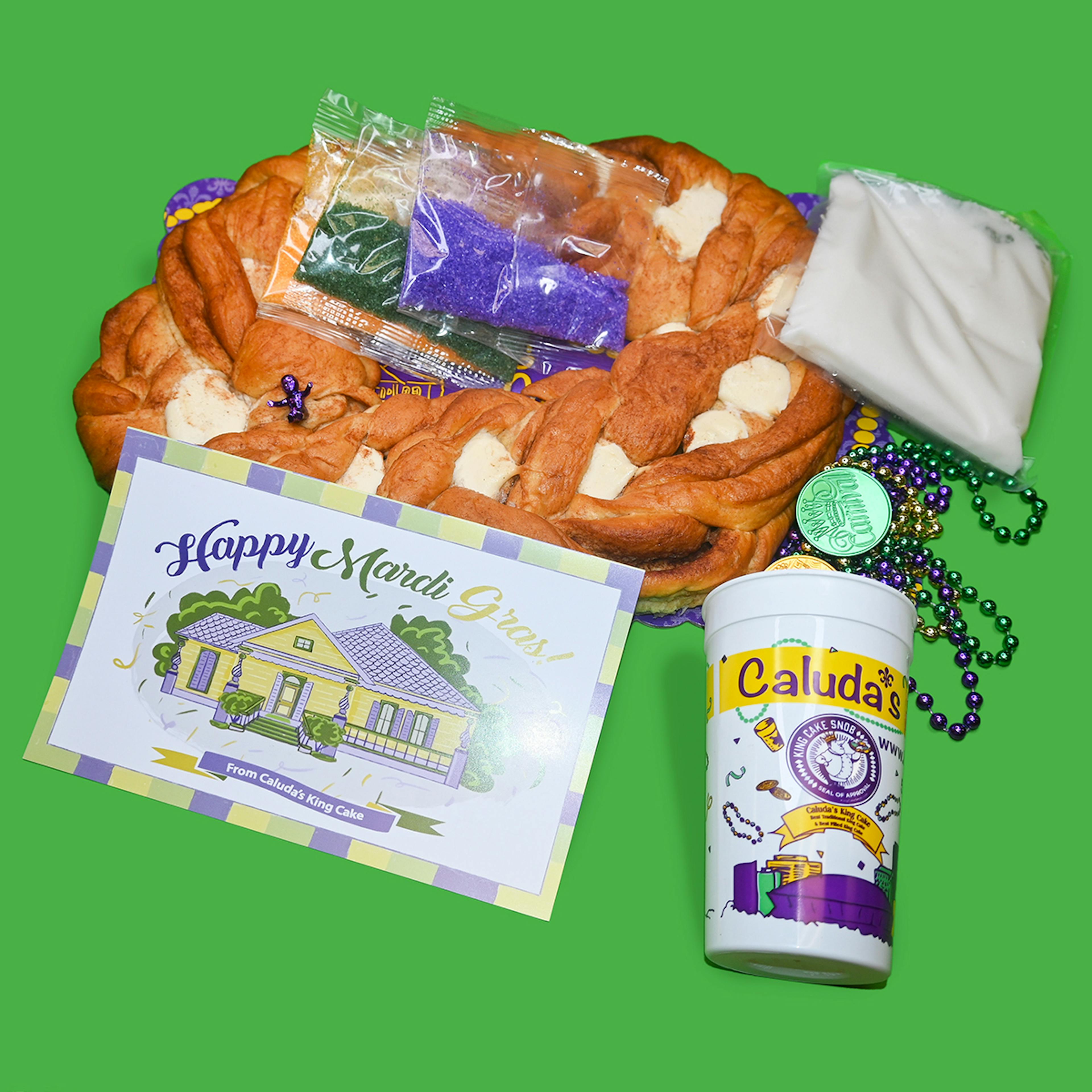 Cream Cheese Filled King Cake Kit by Caluda's King Cake