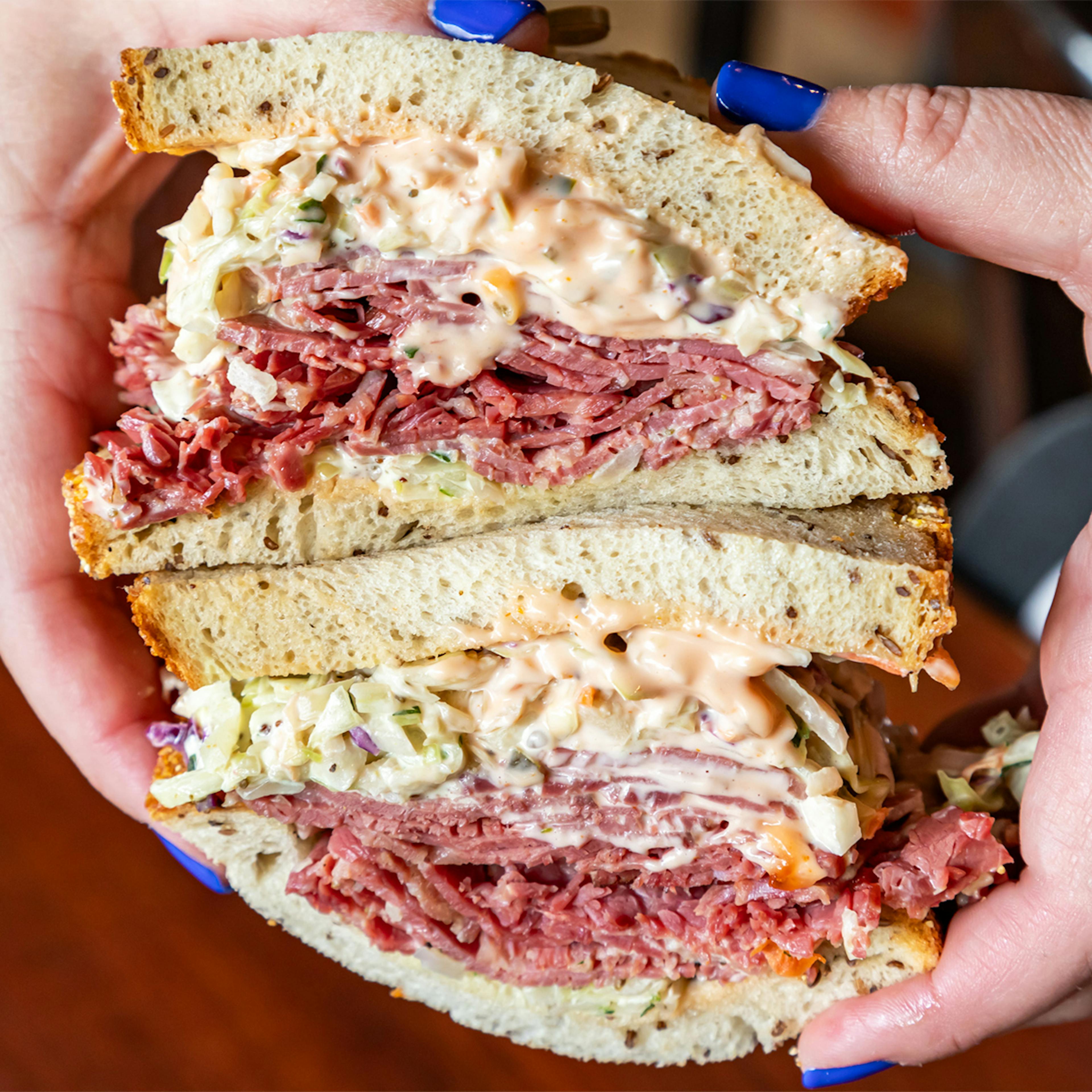 "Sky High" Corned Beef Sandwich Kit for 4 by Factor's Famous Deli