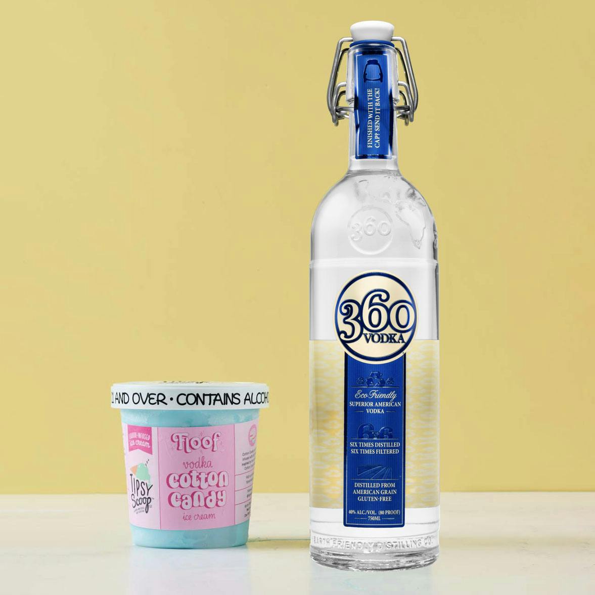 "Vodka Cotton Candy" Boozy Ice Cream - 4 Pints by Tipsy Scoop Boozy Ice Cream - Alternate image 2