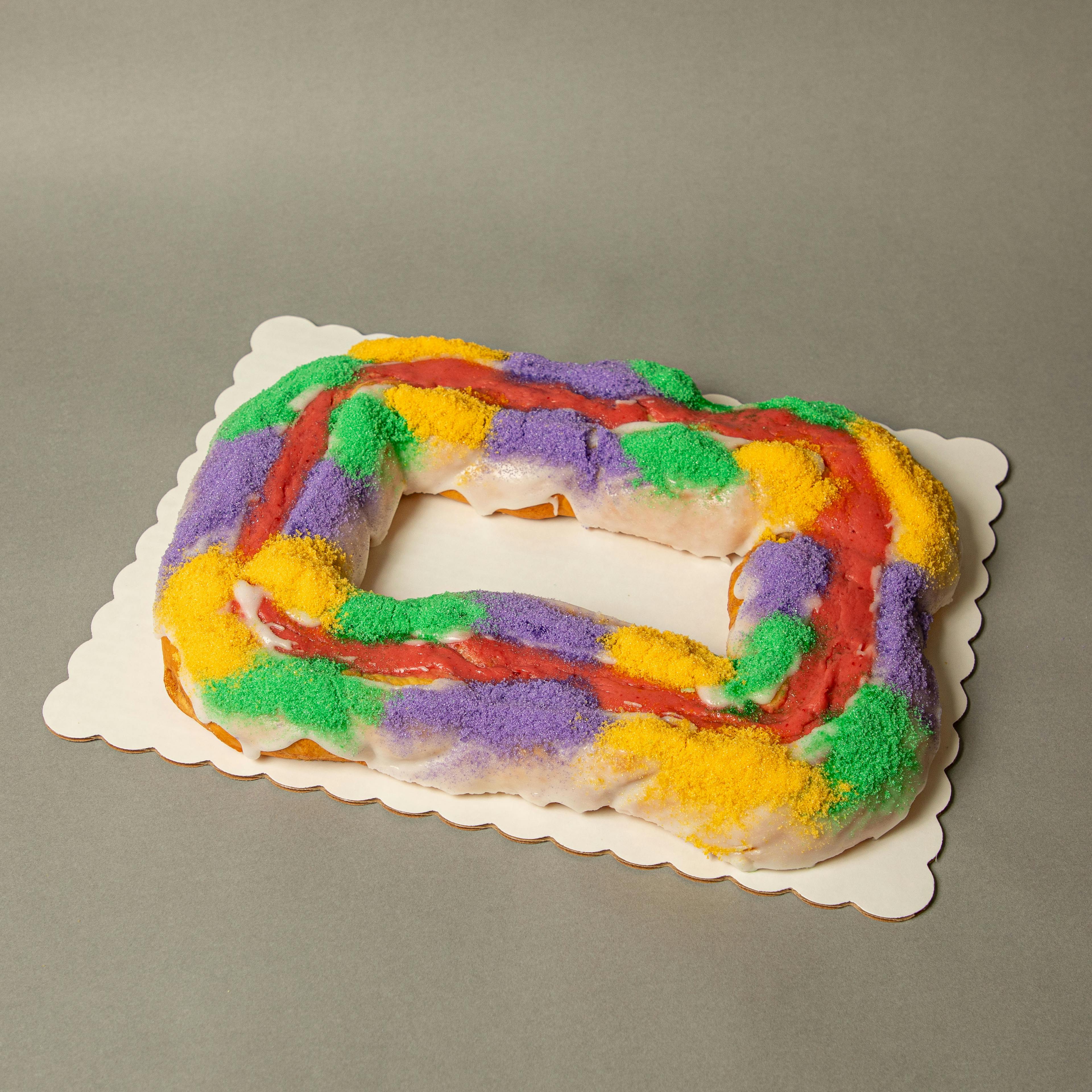 Strawberry Cream Cheese King Cake by Haydel's Bakery