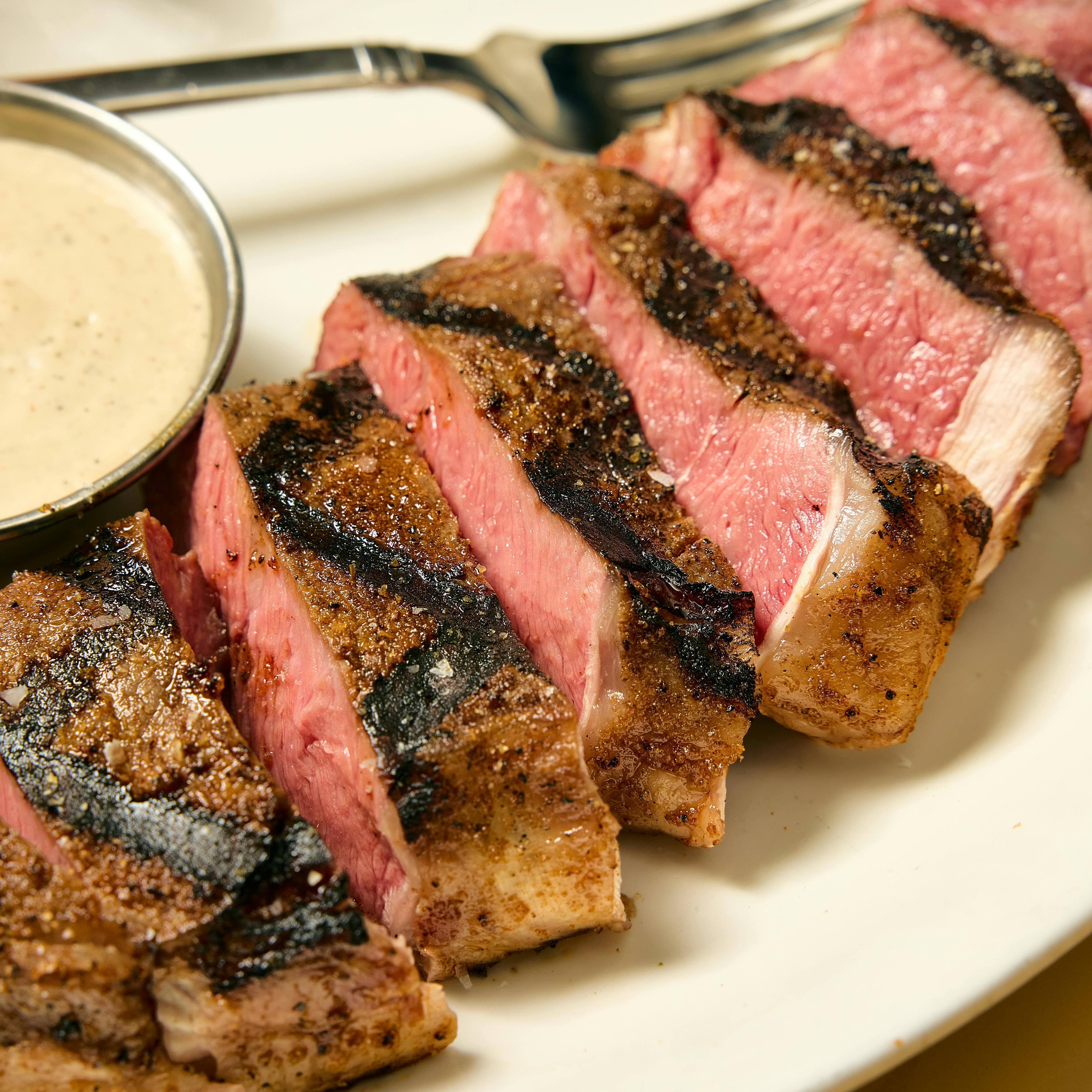 USDA Prime Dry Aged NY Strip & Shrimp Cocktail Dinner for 2 by St. Elmo Steak House - Alternate image 1