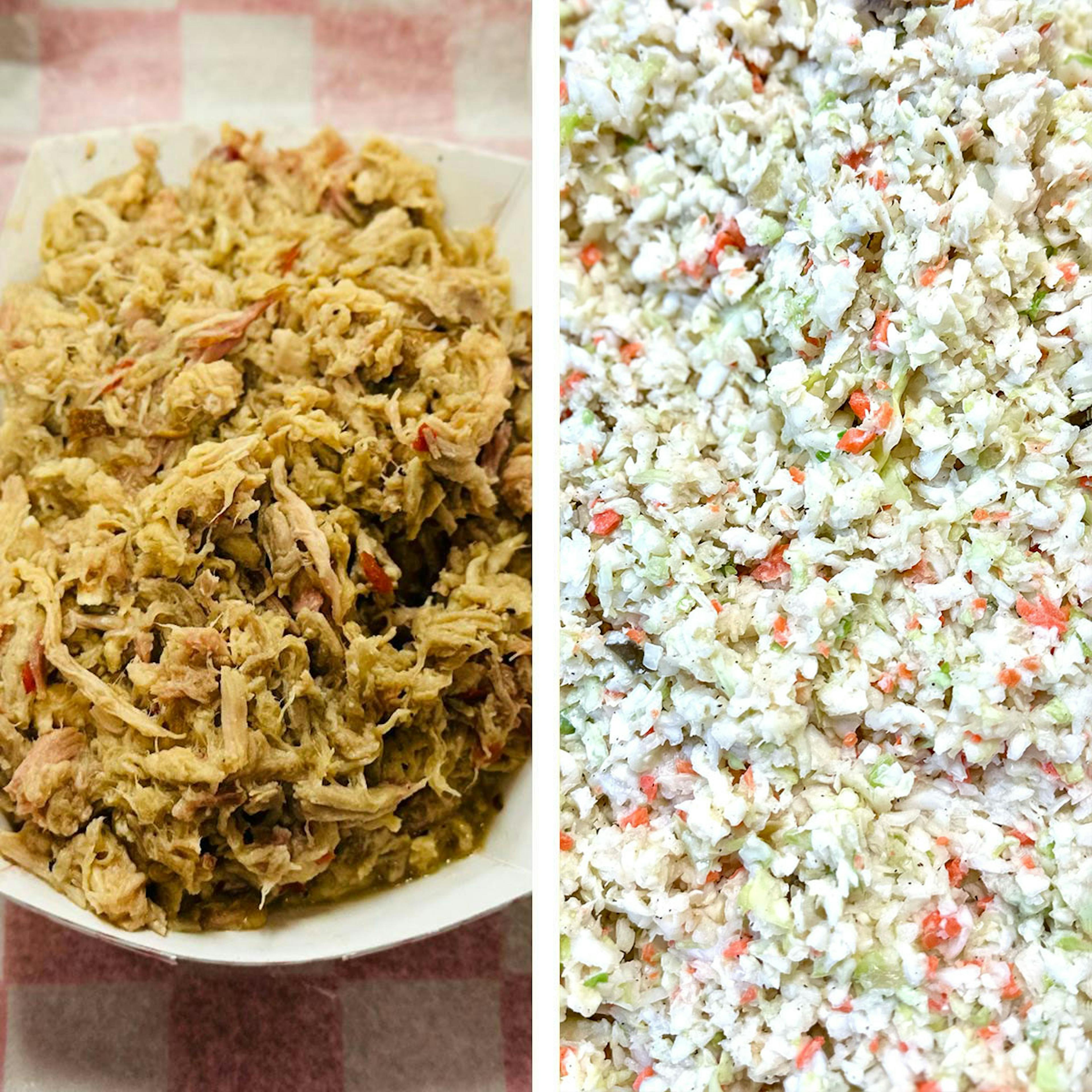 Chopped BBQ Pork + Coleslaw + BBQ Sauce by Clyde Cooper's Barbeque