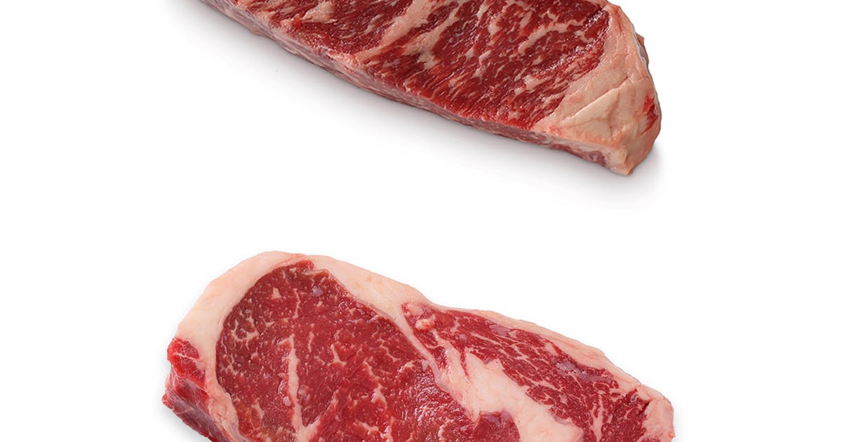 USDA Prime NY Strip Steak + Ribeye Combo by Double R Ranch | Goldbelly