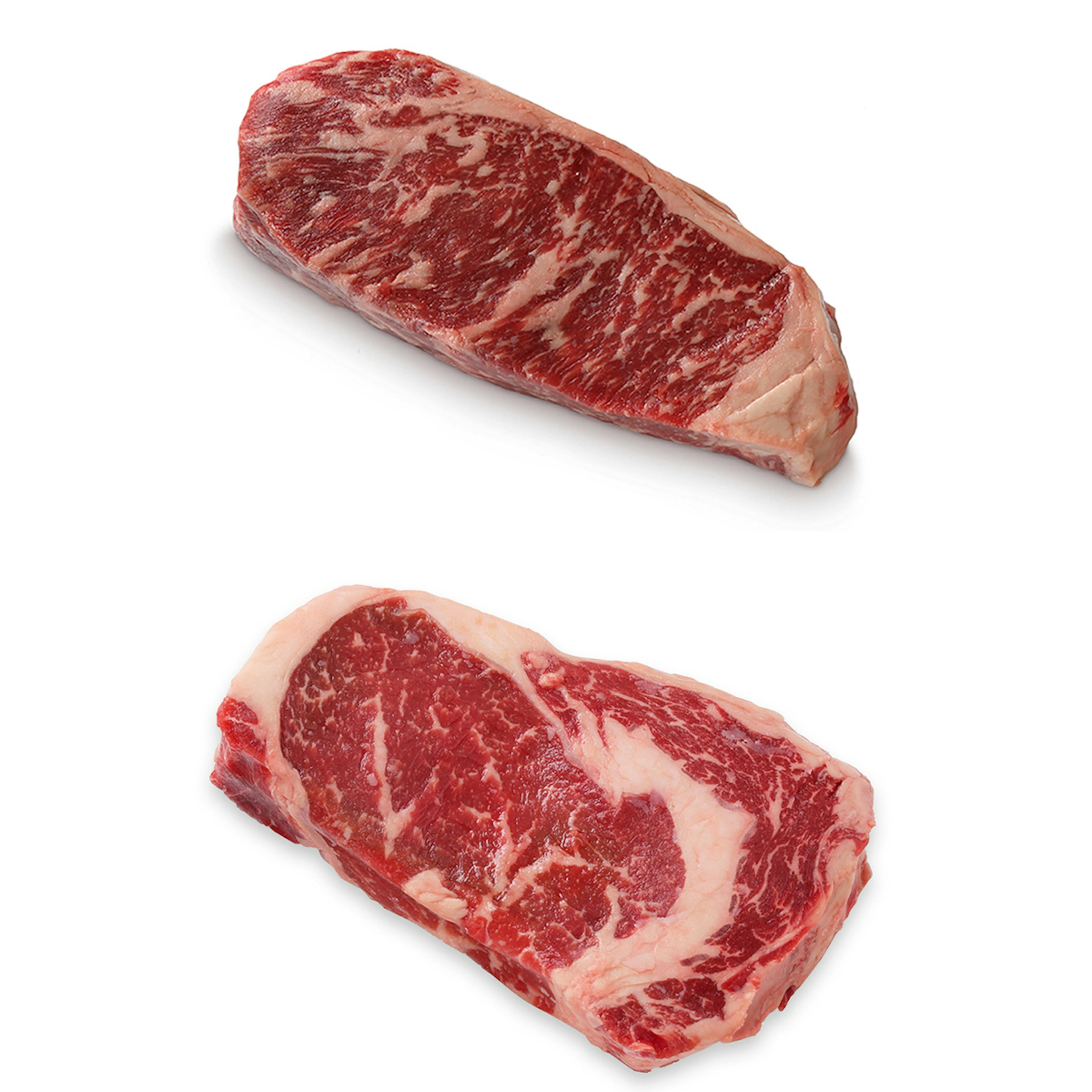 USDA Prime NY Strip Steak + Ribeye Combo by Double R Ranch