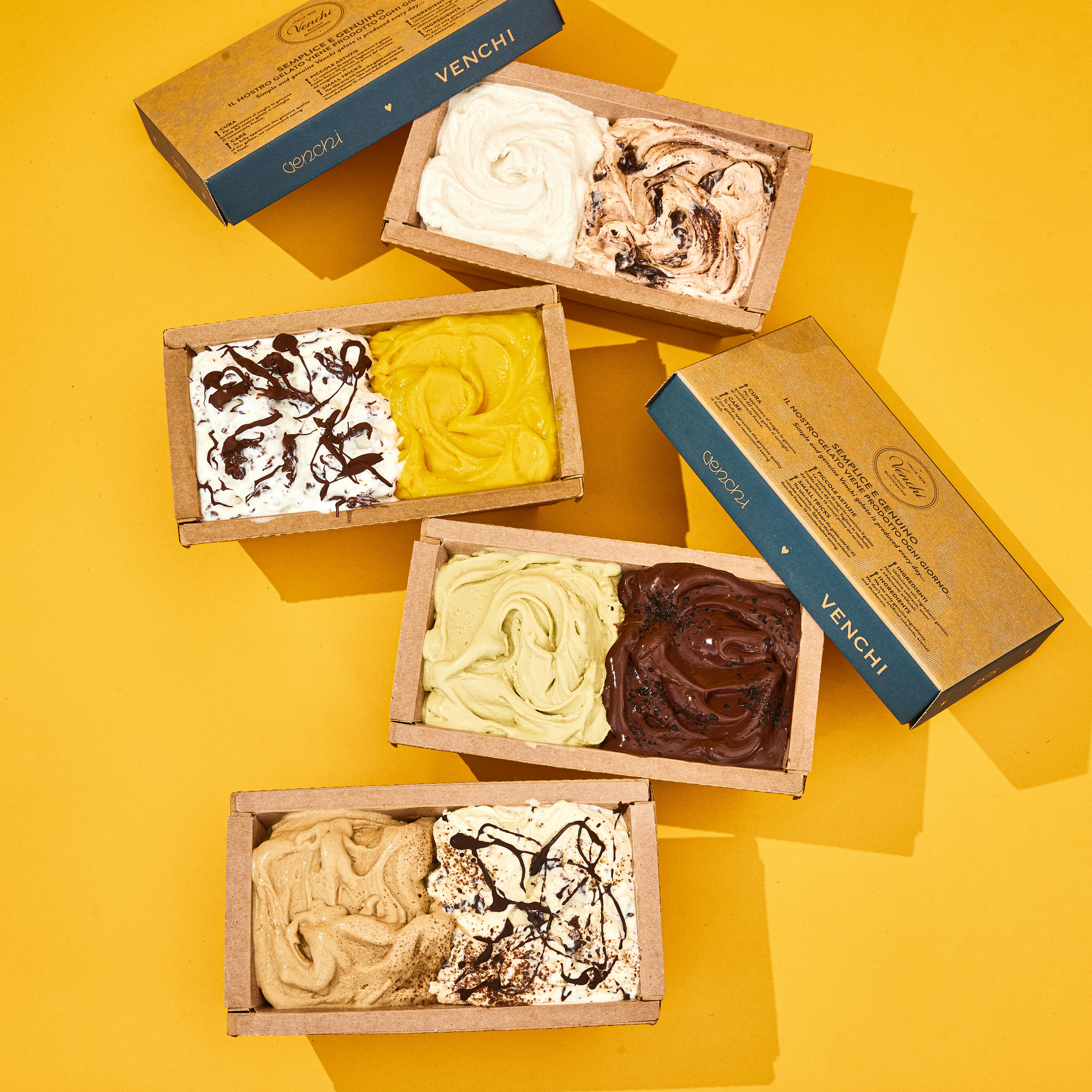 Italian Gelato & Sorbet - Choose Your Own 4 Cartons by Venchi - Alternate image 1
