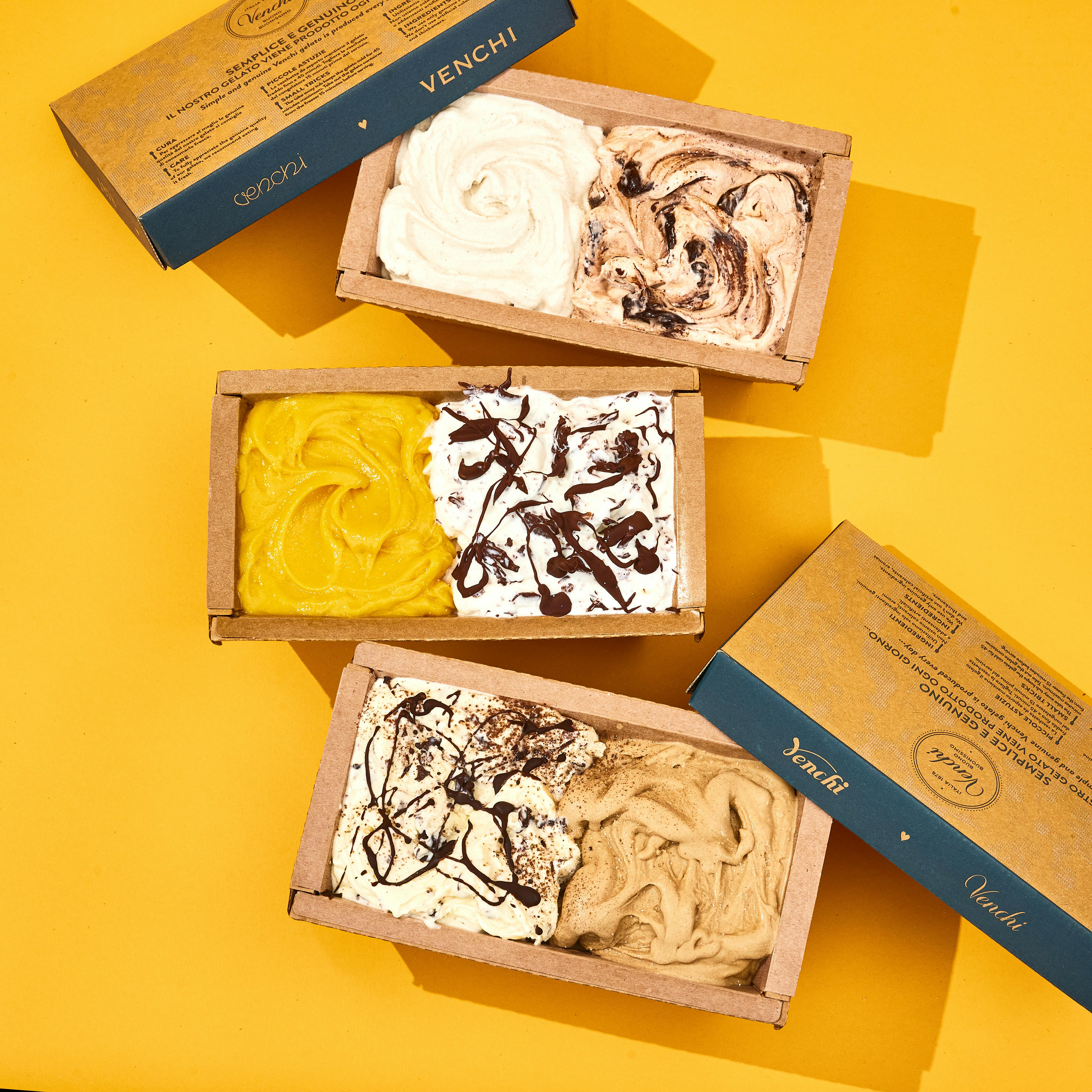 Italian Gelato & Sorbet - Choose Your Own 3 Cartons by Venchi - Alternate image 1