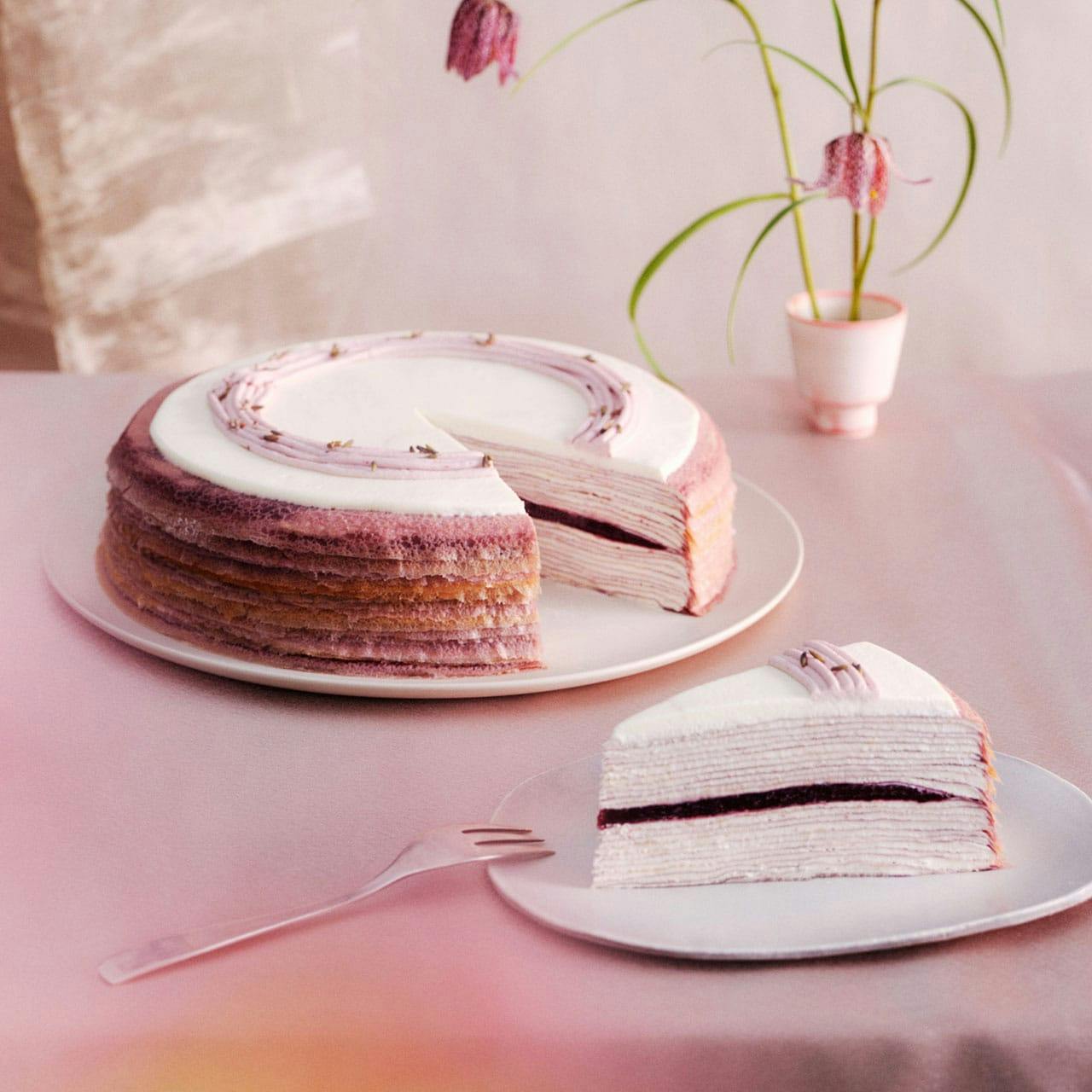 Lavender Mille Crêpes Cake by Lady M Confections - Alternate image 6