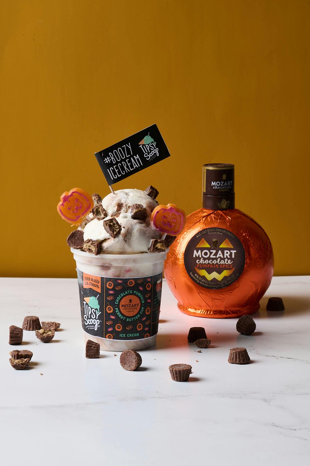 Mozart Chocolate Pumpkin Peanut Butter Cup Ice Cream Pints by