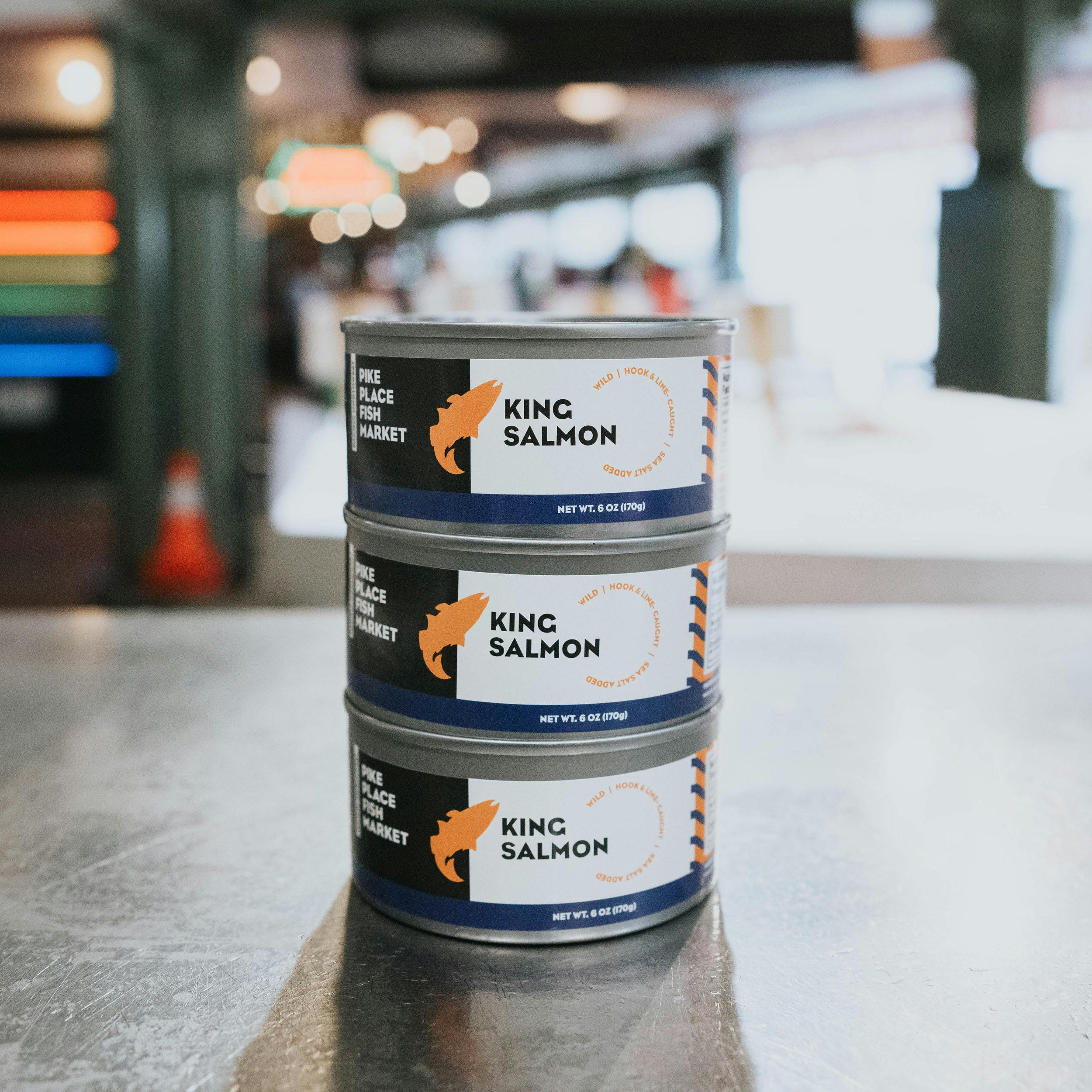 Wild Pacific King Salmon - Tinned, Ready To Eat, 6 oz. by Pike Place Fish Market - Alternate image 1