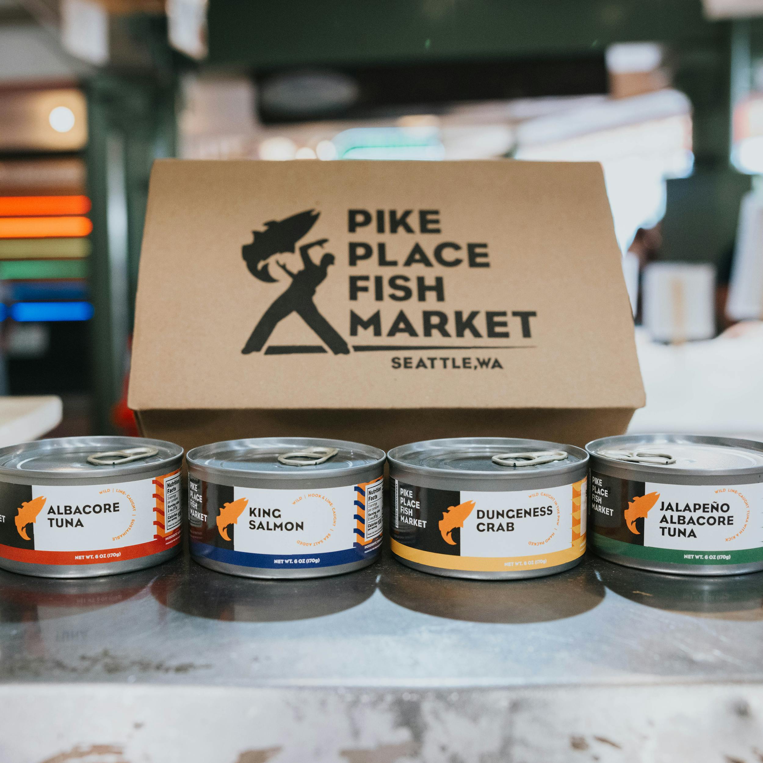 Tinned Seafood Gift Pack - 4 Cans, 6 oz. Each by Pike Place Fish Market - Alternate image 2