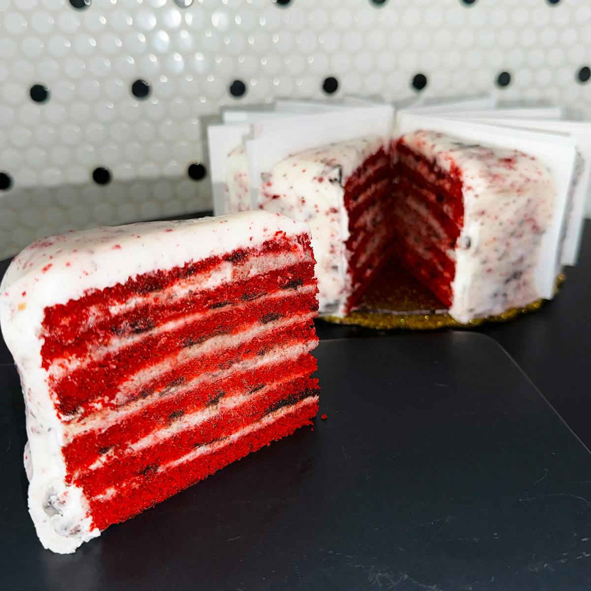 "Cookies & Scream" Red Velvet Doberge Cake by Debbie Does Doberge