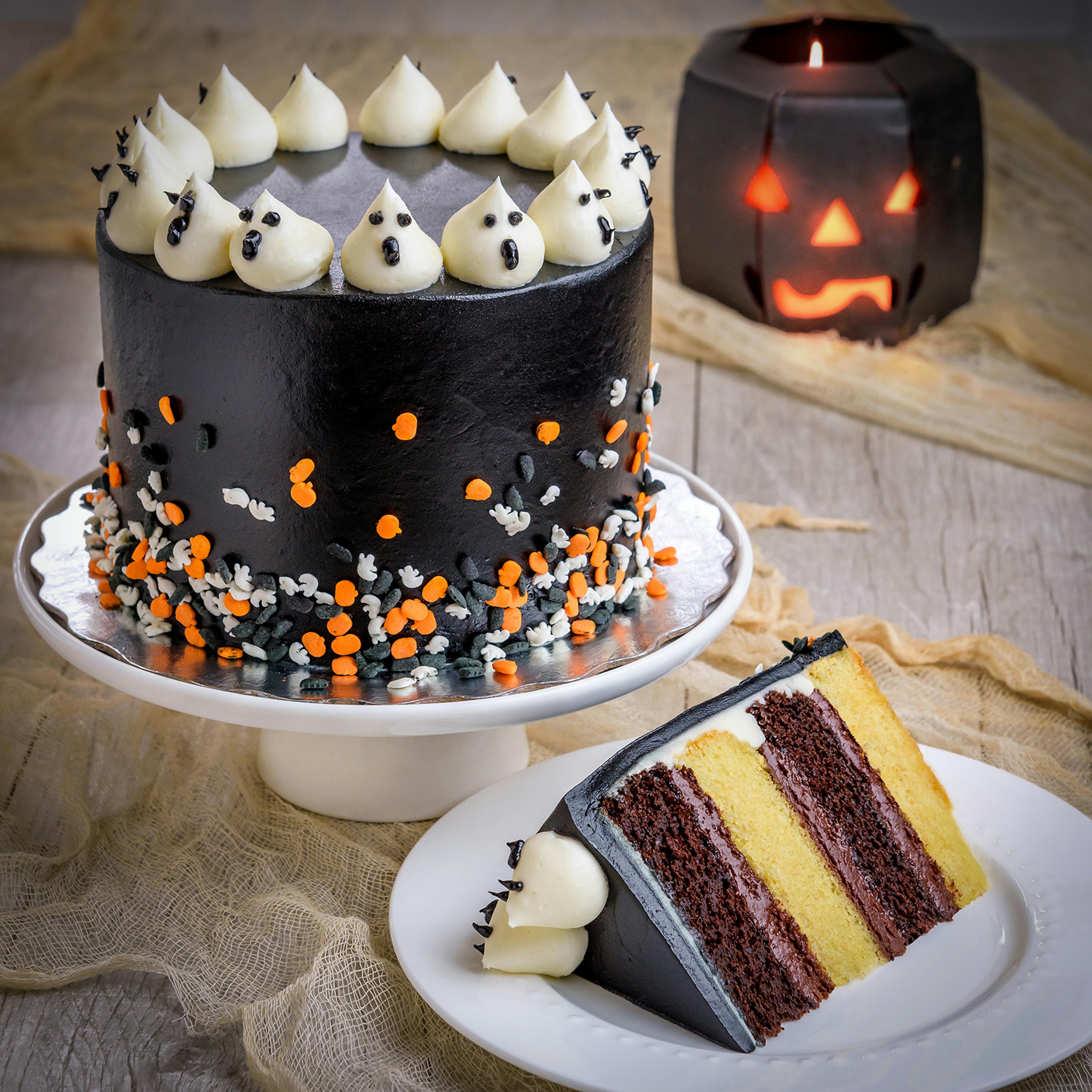BOO! Halloween 4-Layer Combo Cake by We Take the Cake