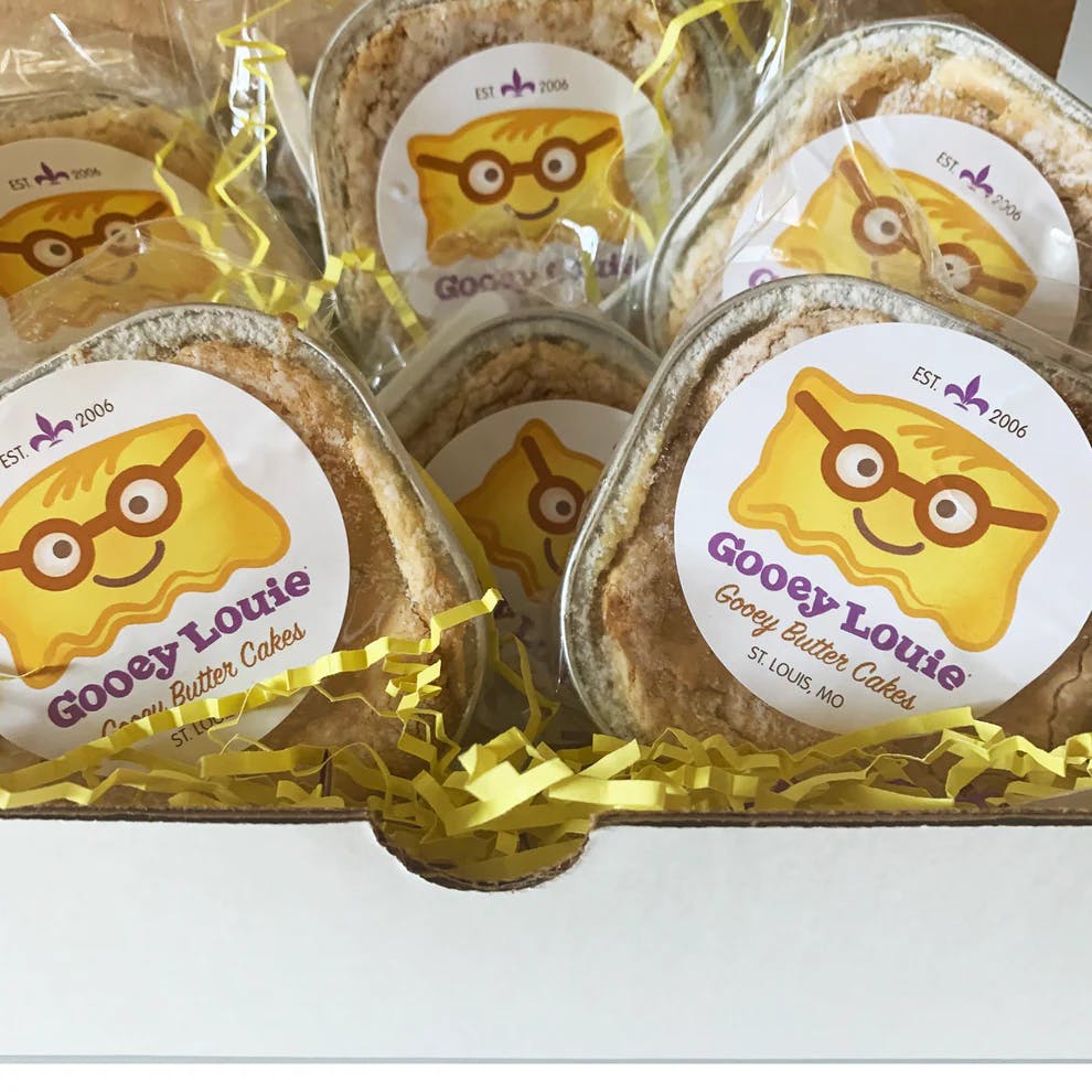 Mini Original Gooey Butter Cake - 6 Pack by Gooey Louie® - Alternate image 1