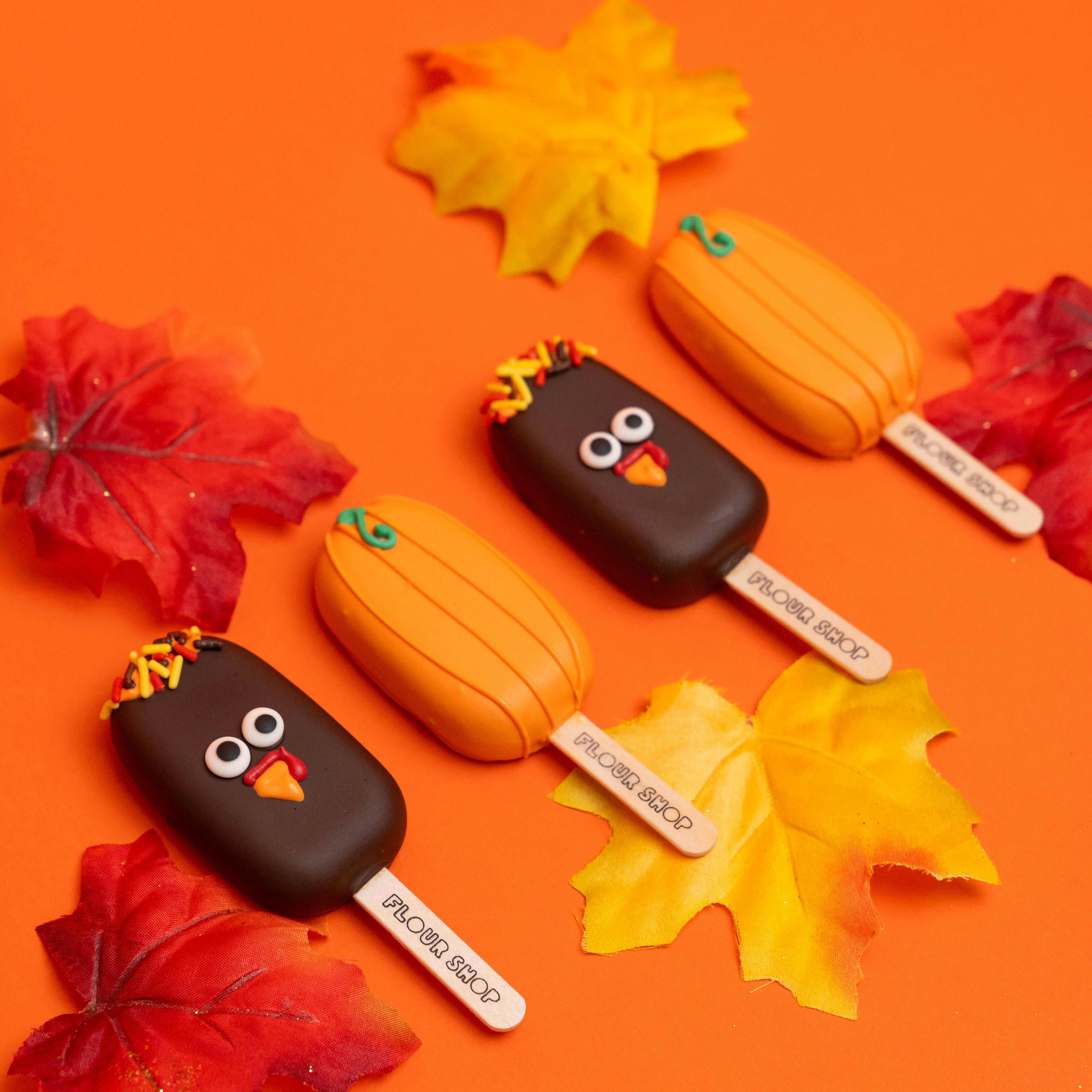 Thanksgiving Cakesicles by Flour Shop