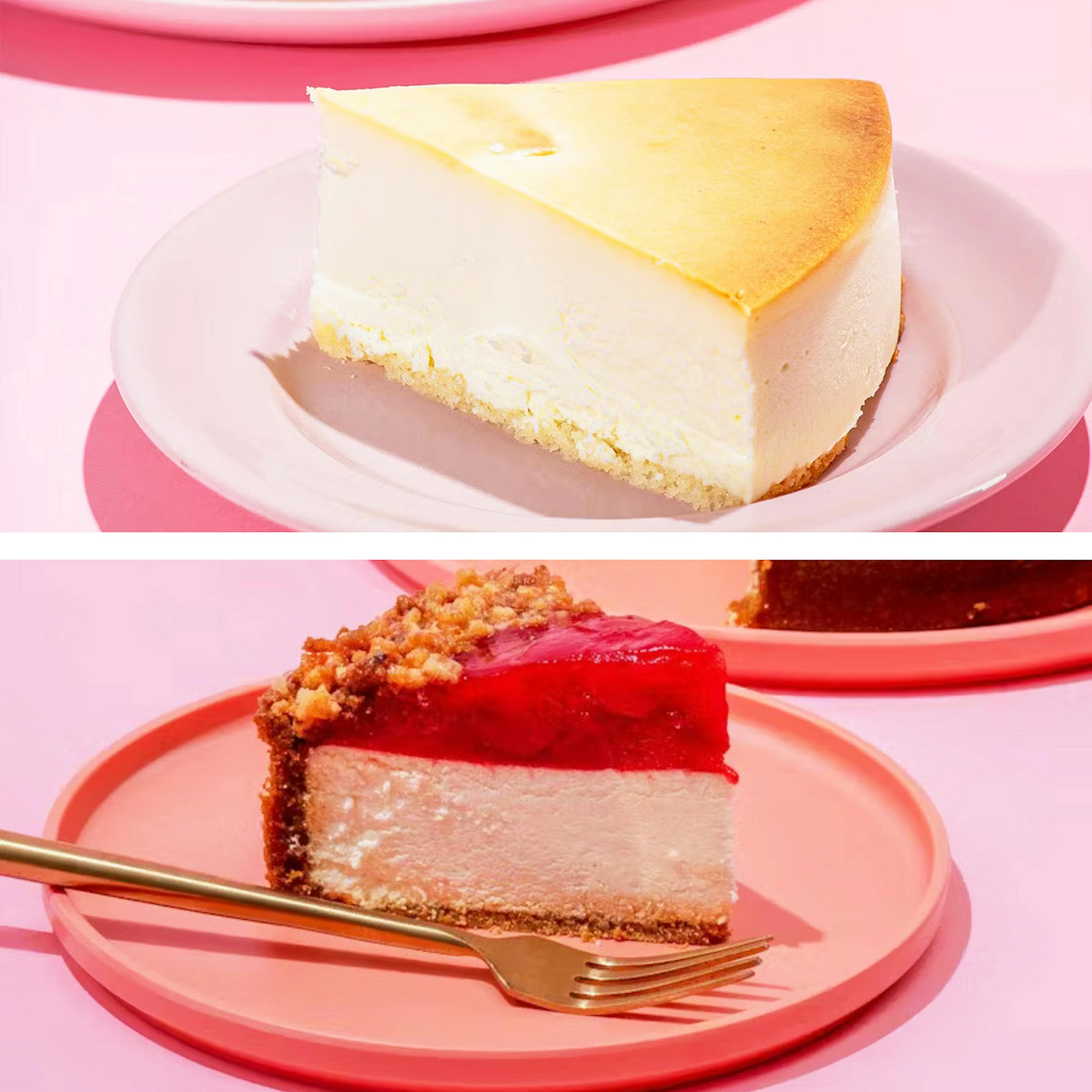 Original Cheesecake + Strawberry Cheesecake Combo by Junior's Cheesecake