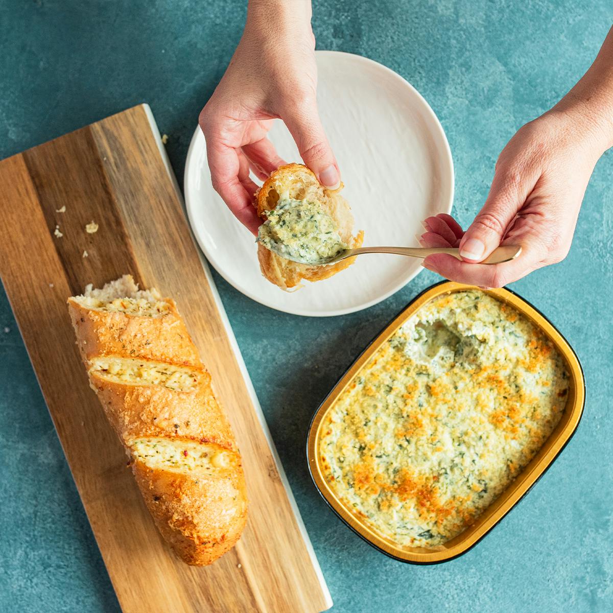 Spinach Dip + Garlic Bread for 2-3 by Pappadeaux Seafood Kitchen - Alternate image 2