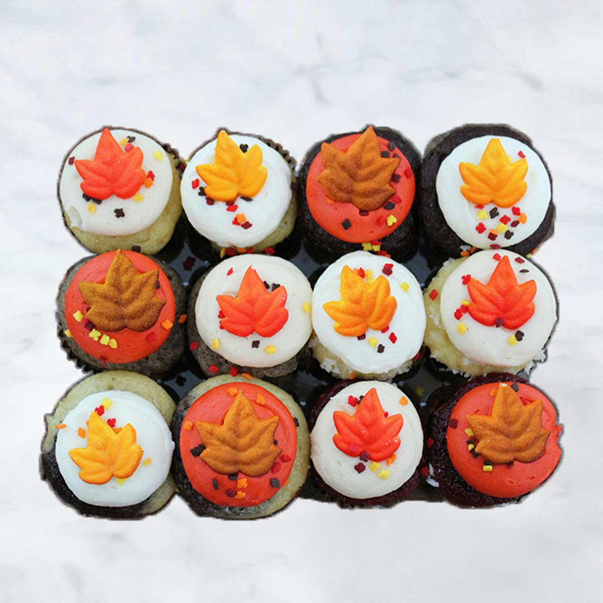 "Happy Fall" Mini Cupcakes - 1 Dozen by Misha's Cupcakes