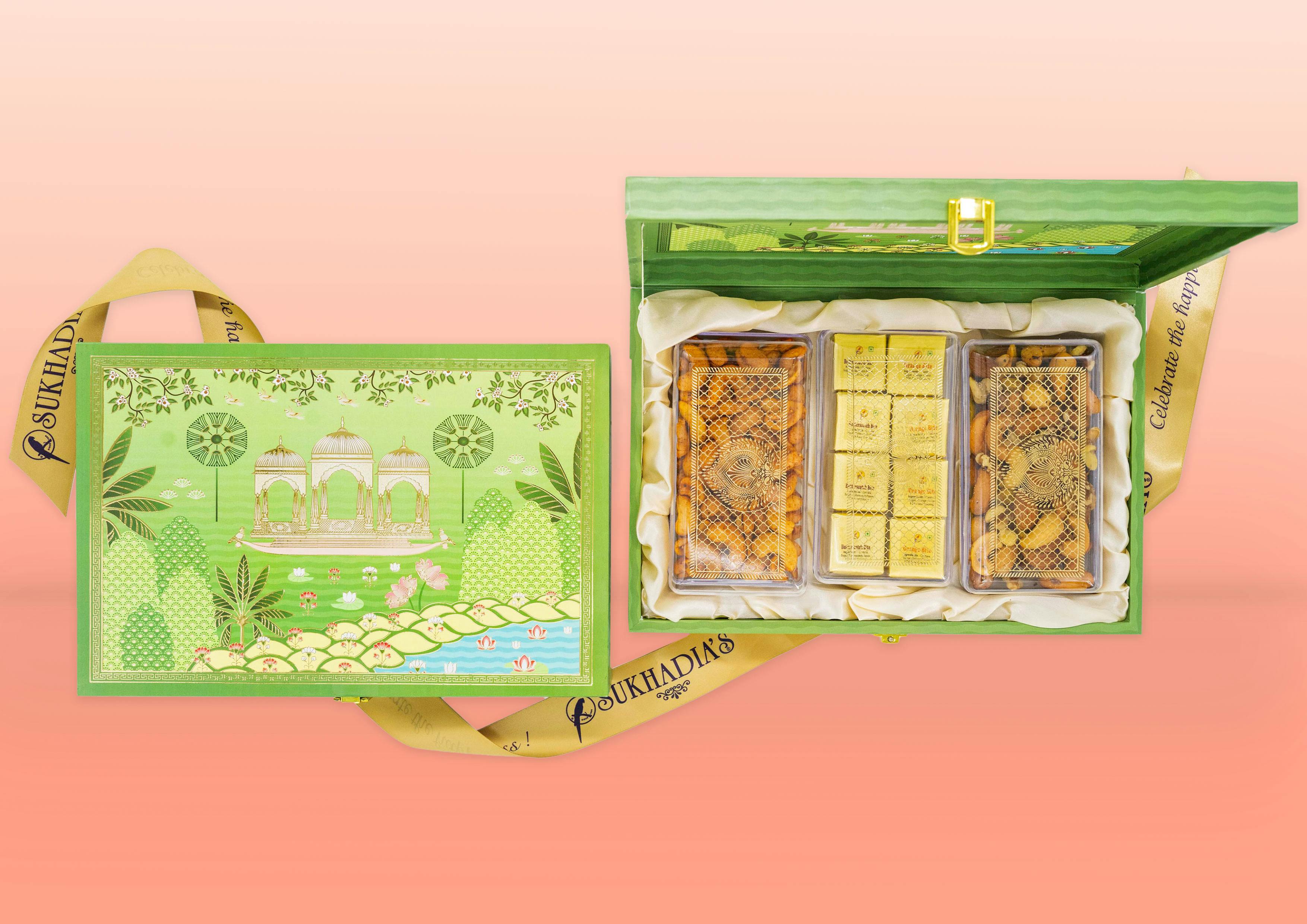 Haveli Gardens Cashew & Bites Gift Box by Sukhadia's - Alternate image 2