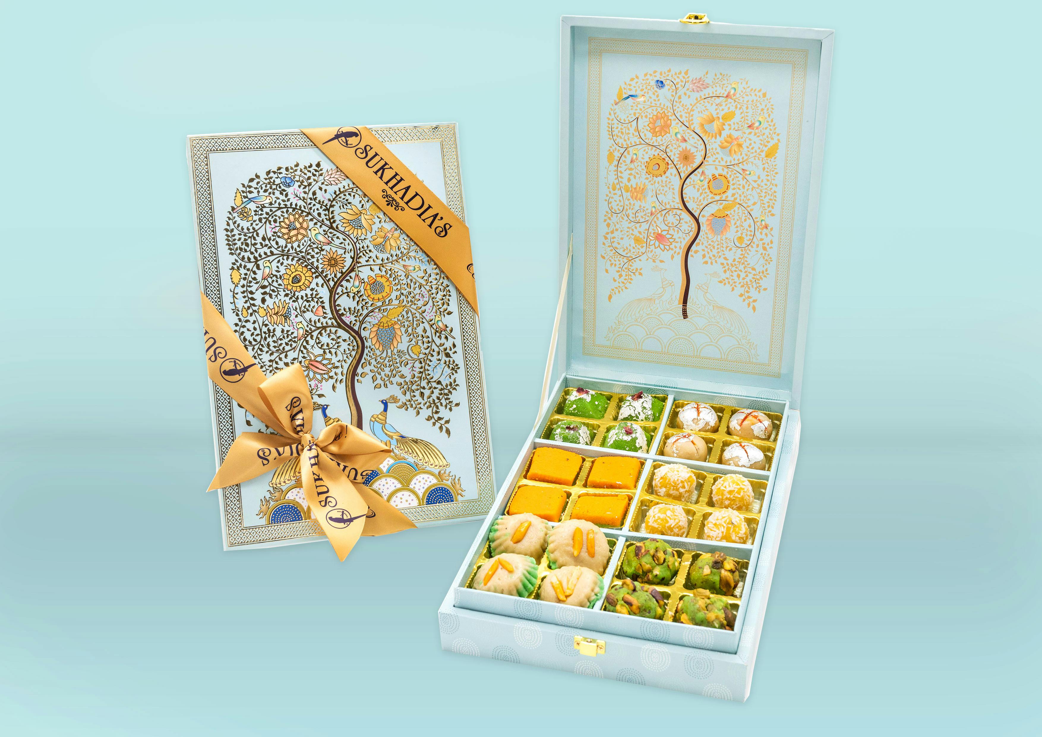Diwali "Tree of Life" Designer Sweets Gift Box by Sukhadia's - Alternate image 3