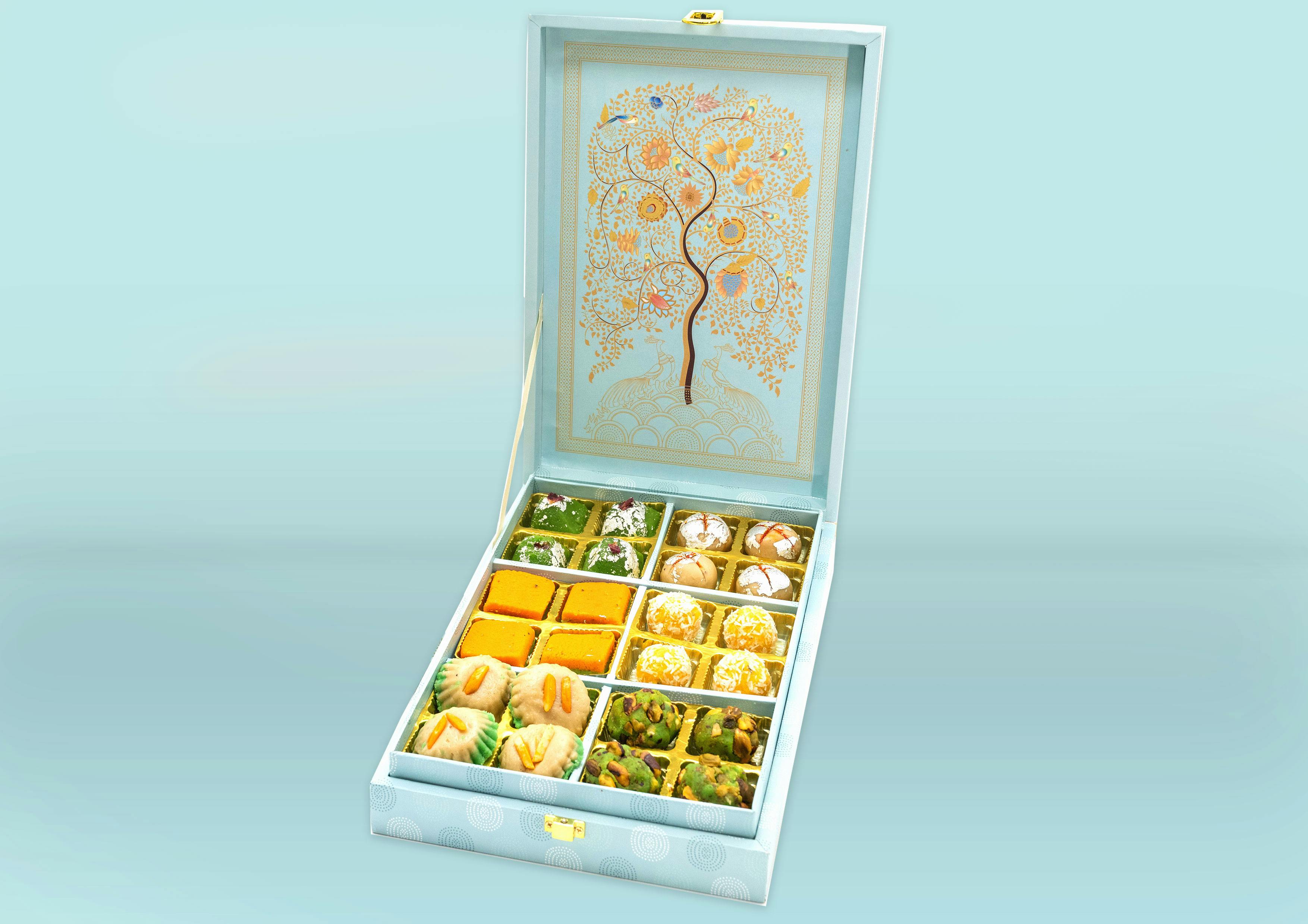 Diwali "Tree of Life" Designer Sweets Gift Box by Sukhadia's - Alternate image 2