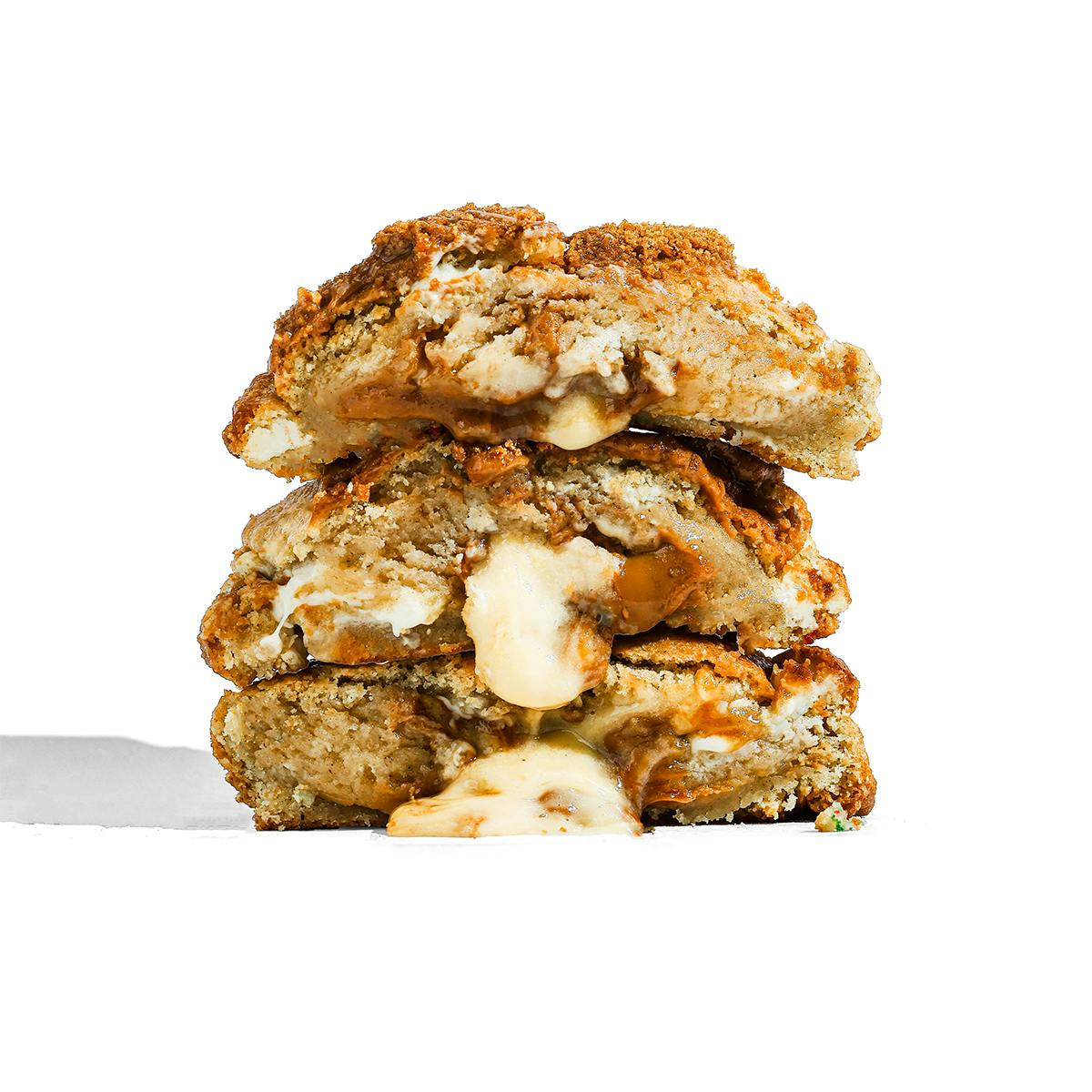 Biscoff & Cream Jumbo Cookies by Gooey on the Inside