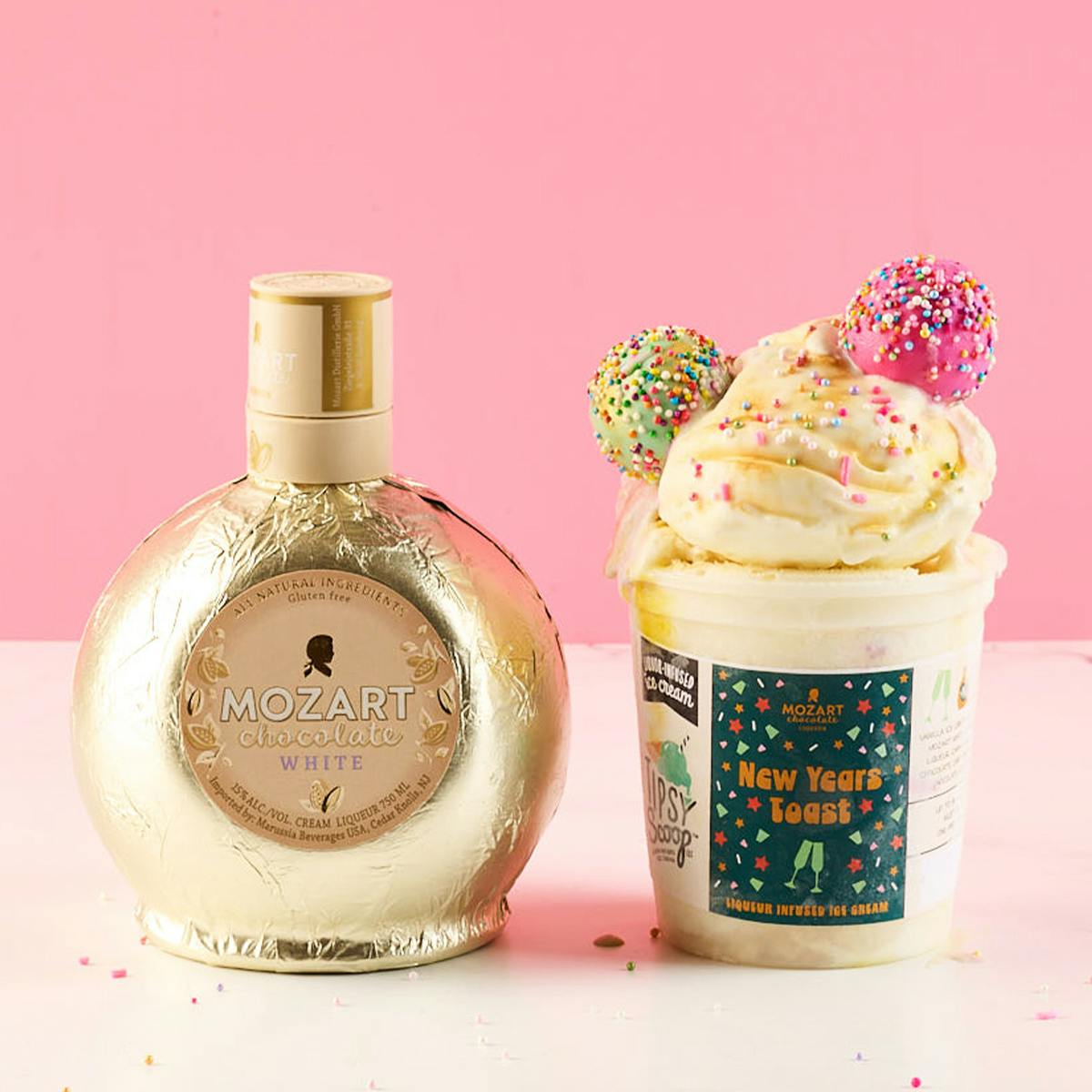 Mozart Chocolate Liqueur New Year's Toast Boozy Ice Cream 4 Pints by