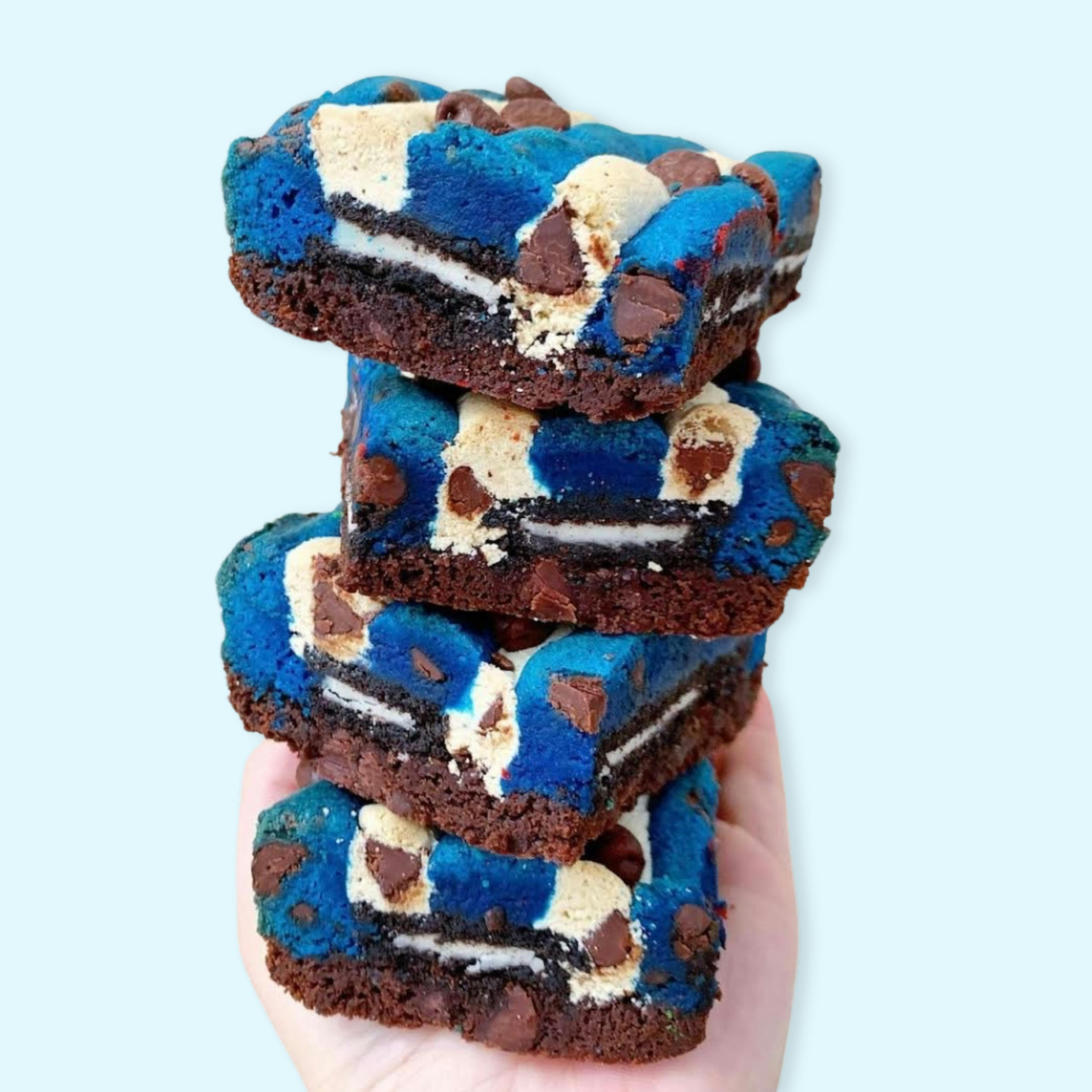 Giant Hanukkah Brookie Squares - 4 Pack by Baked in Color