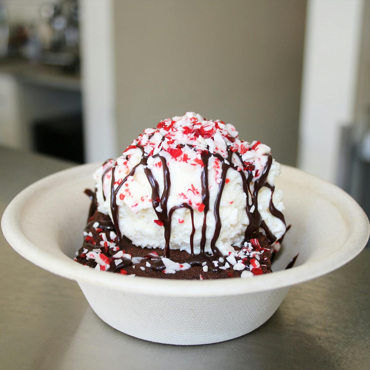 Peppermint Brownie a la Mode Sundae Kit for 4 by Humphry Slocombe Ice Cream - Alternate image 1