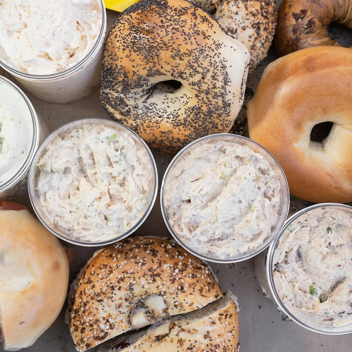 Overloaded Cheetos® Flamin Hot® Bagels + Cream Cheese by The