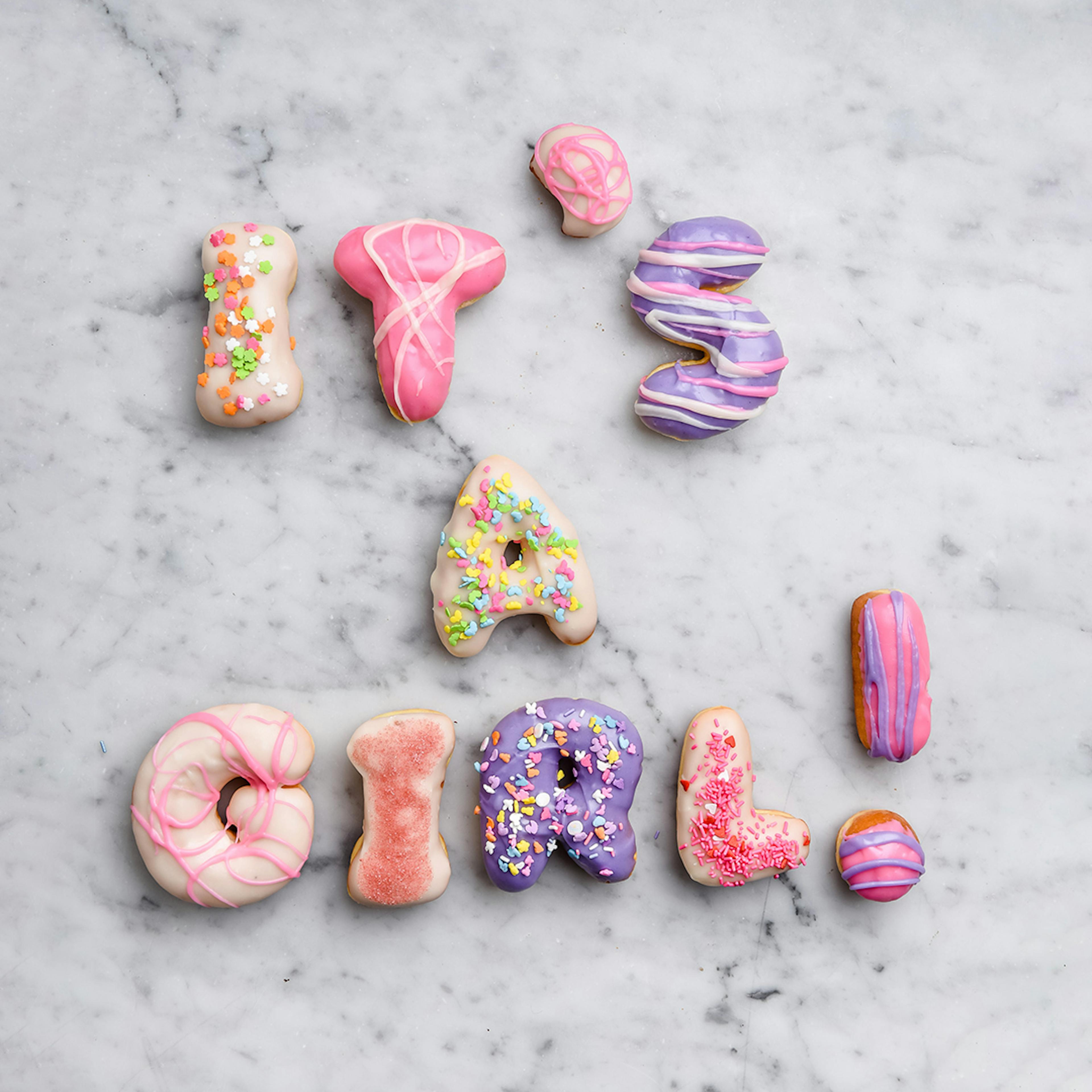 "It's A Girl!" Donuts by Angel Food Bakery