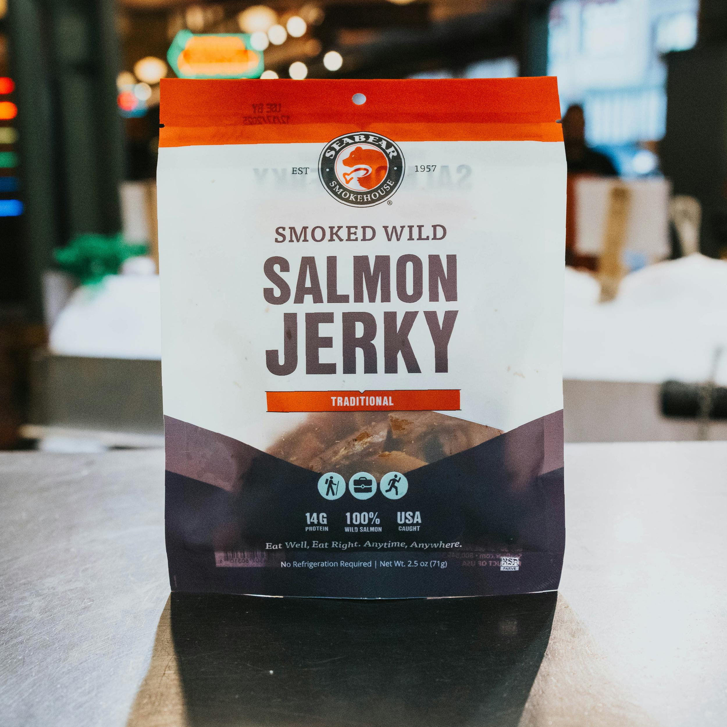 Grab & Go Salmon Jerky - Traditional, Alaska, 2.5 oz. by Pike Place Fish Market