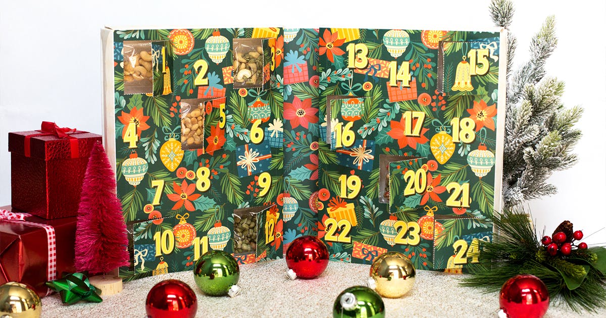 24 Days of Nuts Snacks Advent Calendar by Sugar Plum Goldbelly