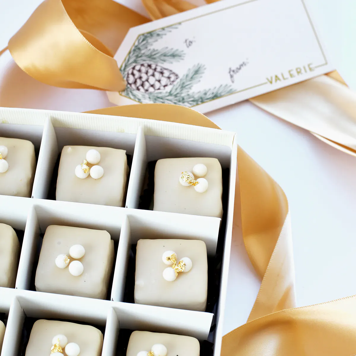 Eggnog Petits Fours - 12 Pack by Valerie Confections - Alternate image 1