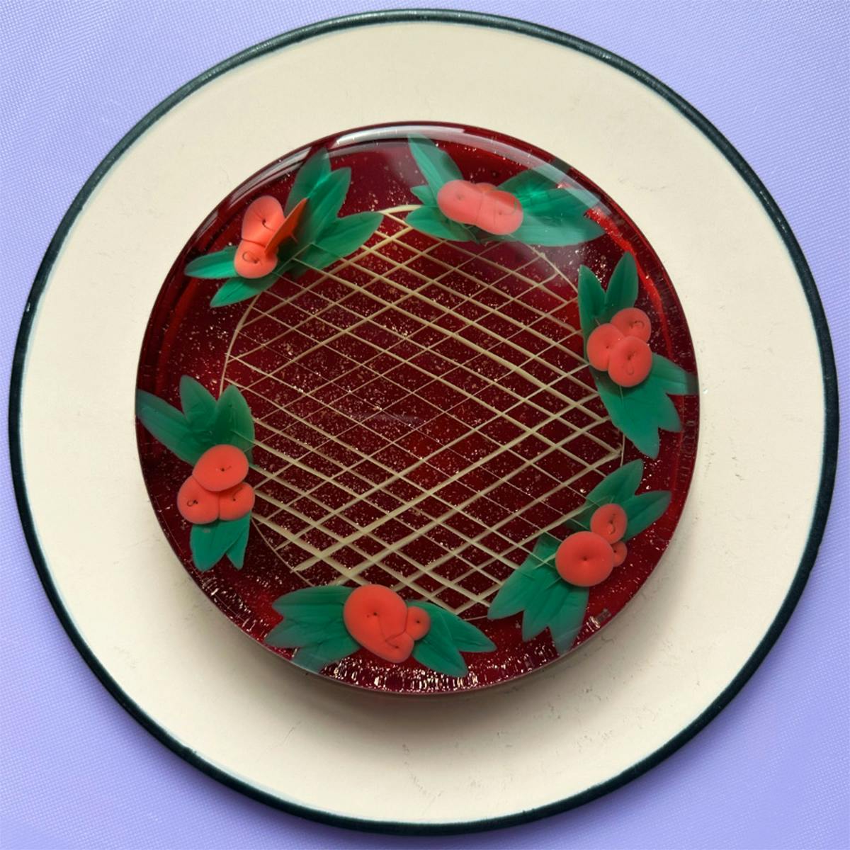 Holiday Cosmo Cocktail Jelly Cake by Solid Wiggles
