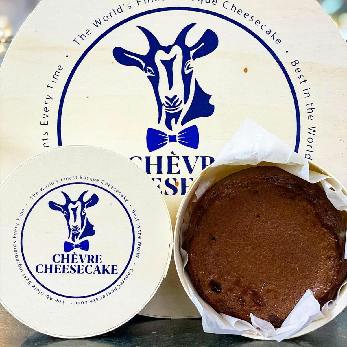 Mini Chocolate Burnt Basque Cheesecake by Chèvre Cheesecake