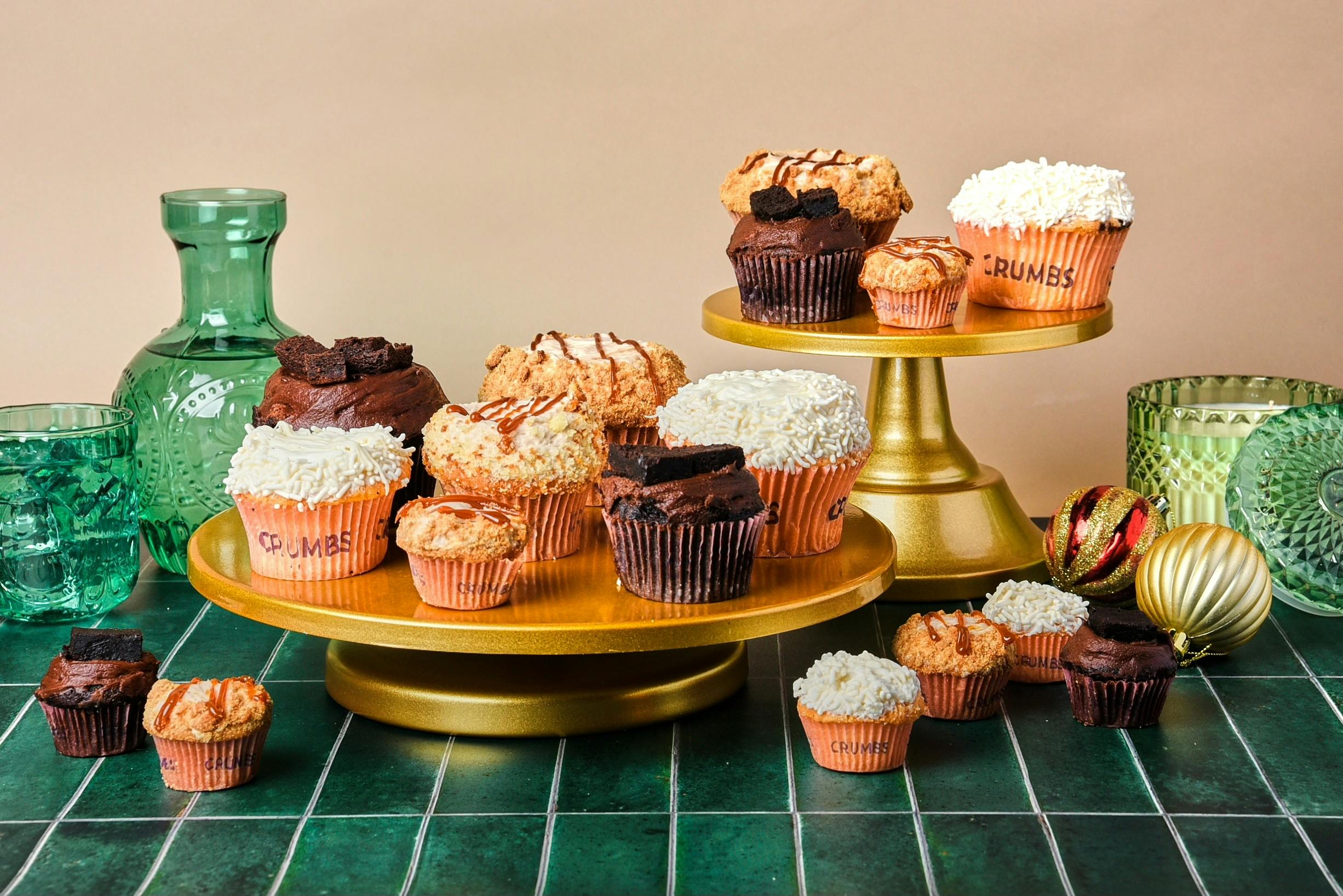 Christmas Mini Cupcakes - 24 Pack by Crumbs Bakeshop - Alternate image 1